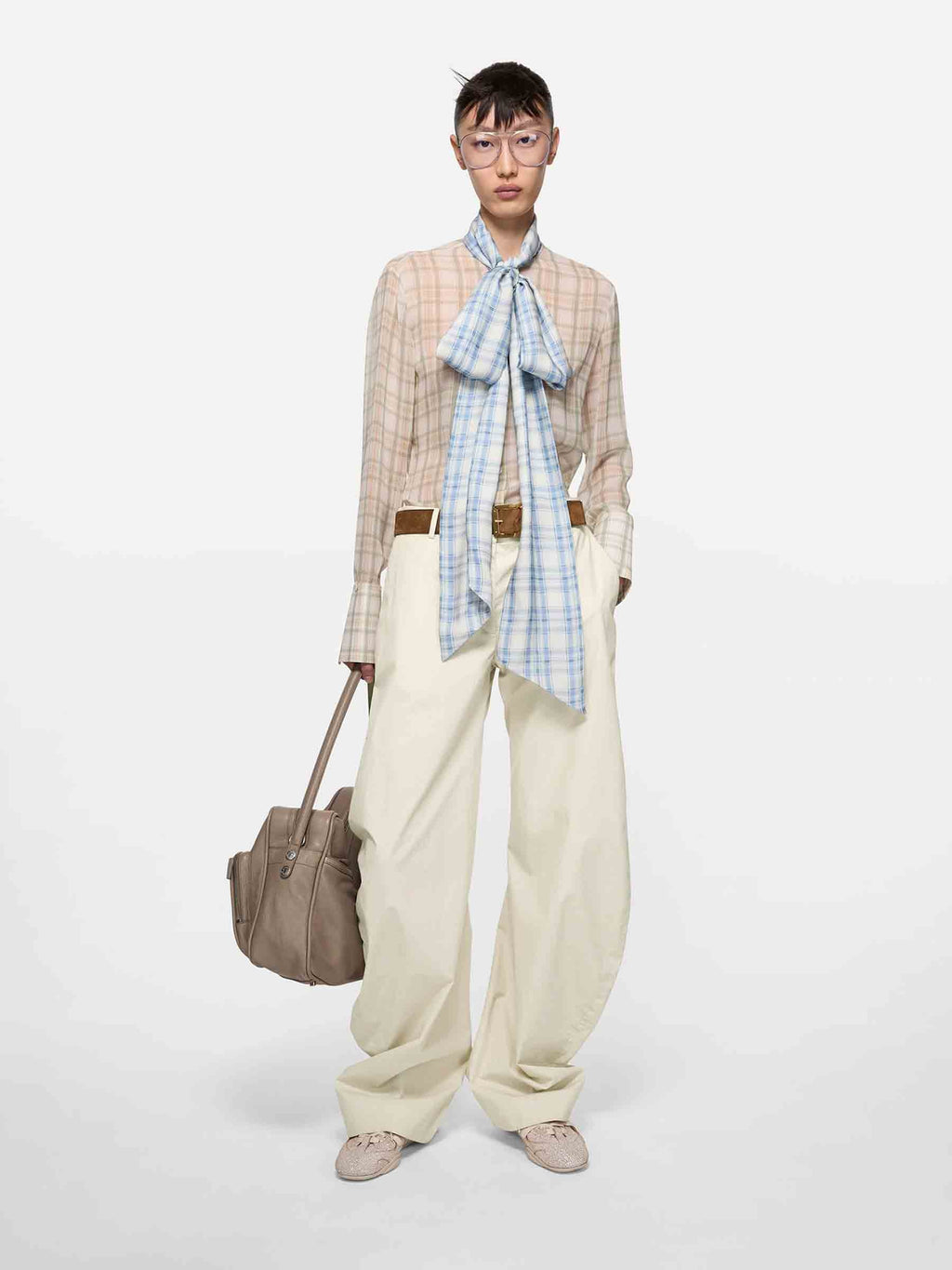 Оригінальна Casual Wide Leg Pants Acne studios – вид ззаду