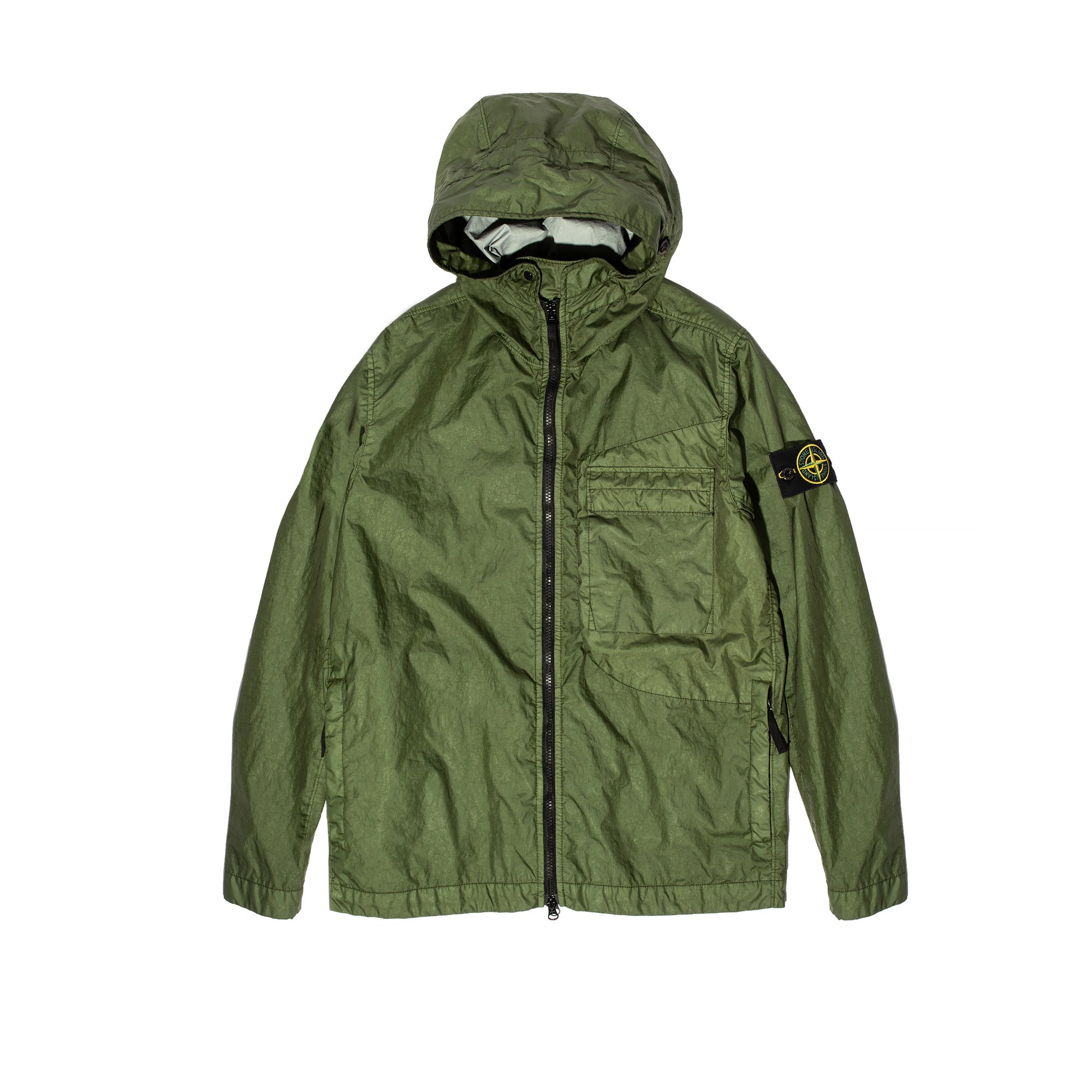 Оригінальна Mens Membrana 3l Tc Jacket Olive Stone island – боковий вид