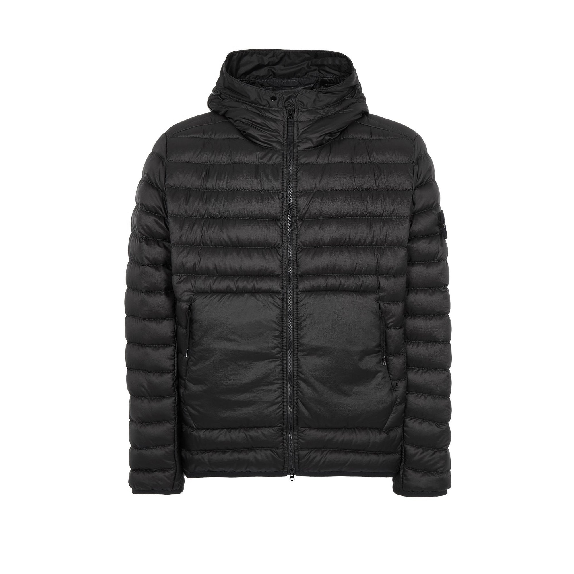 Mens Real Down Jacket Black Stone island оригінал – Купити в Україні – вид ззаду