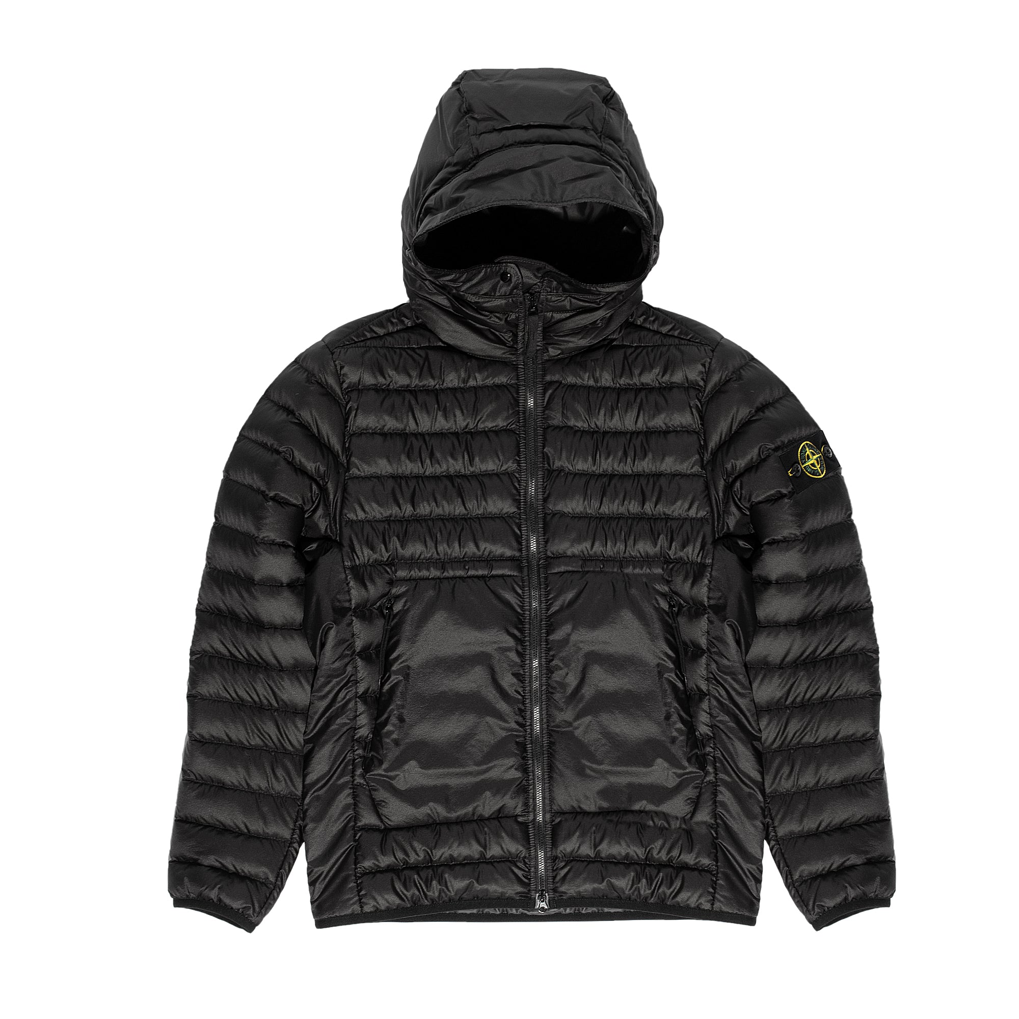 Mens Real Down Jacket Black Stone island оригінал – Купити в Україні – боковий вид