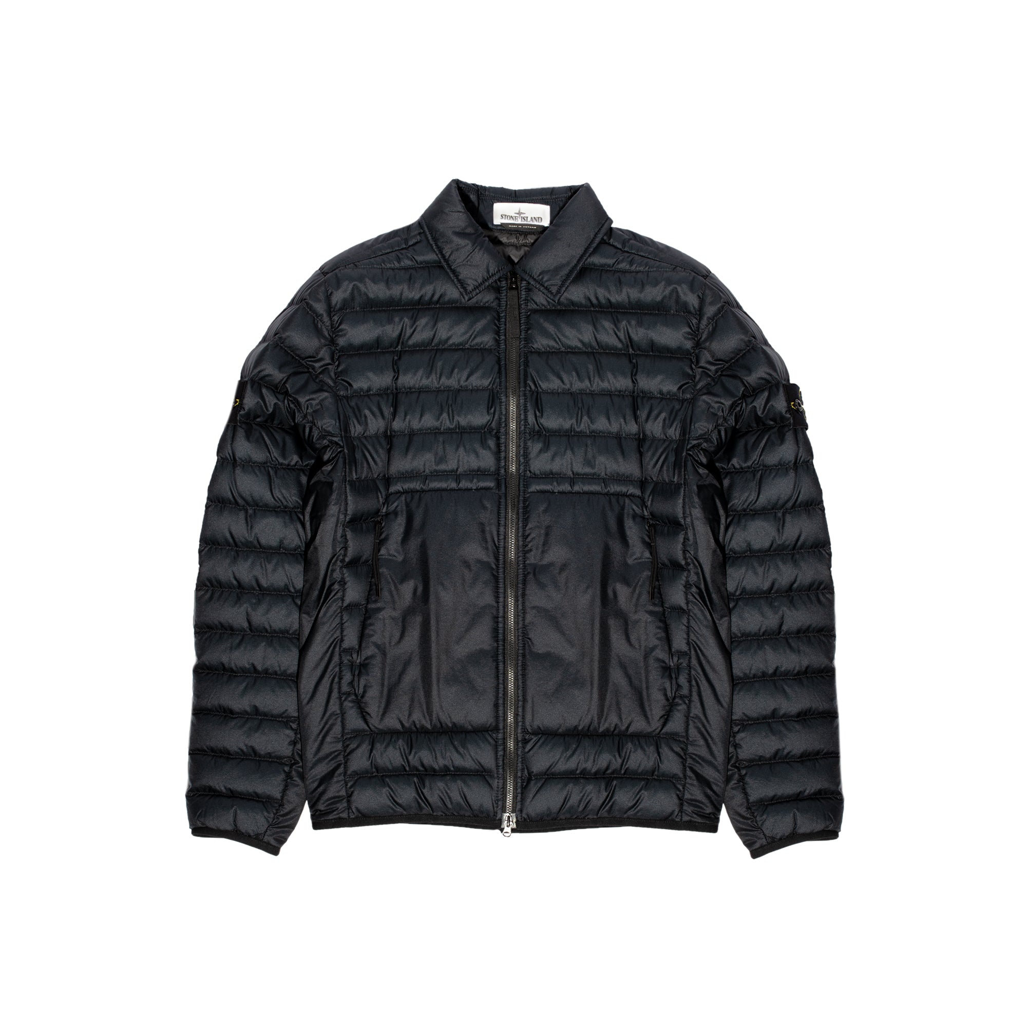 Mens Real Down Jacket Navy Stone island оригінал – Купити в Україні – боковий вид