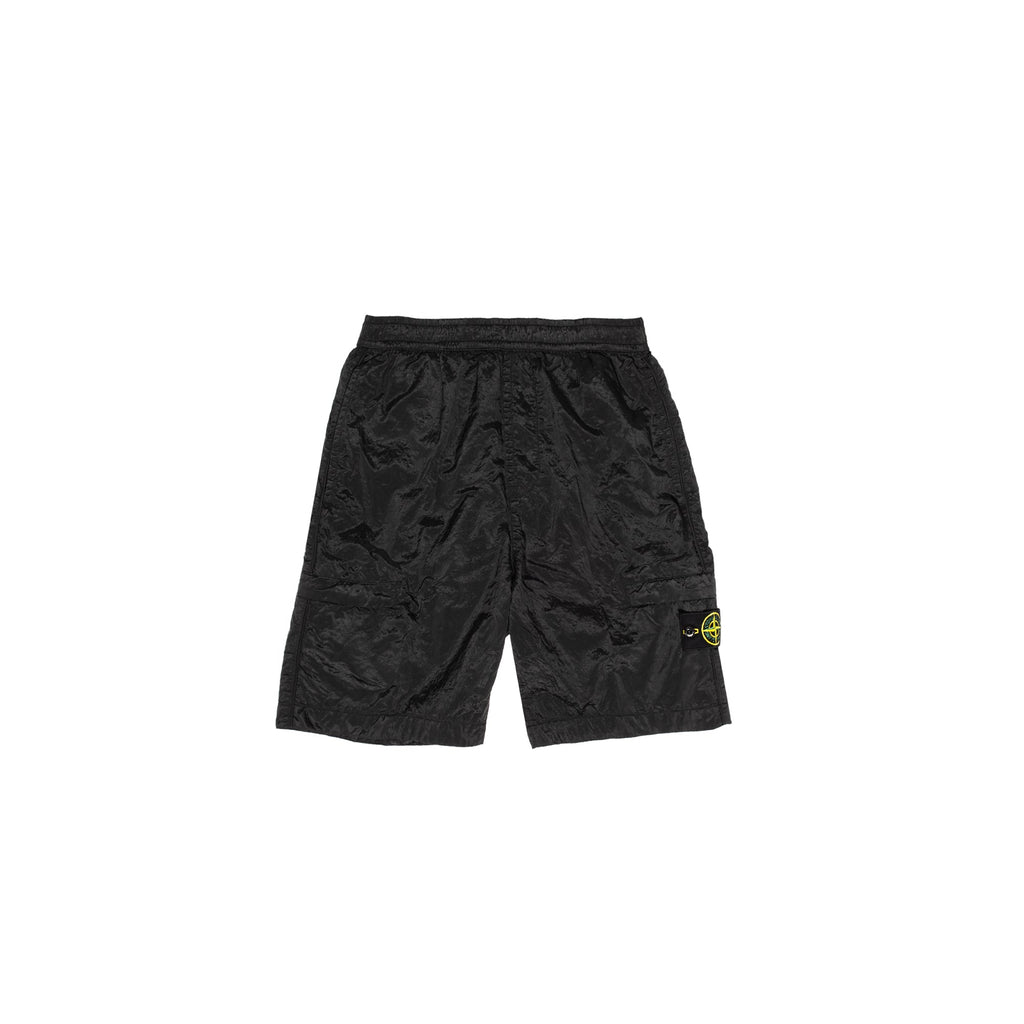 Mens Bermuda Shorts Black Stone island – Гарантія оригінальності – боковий вид