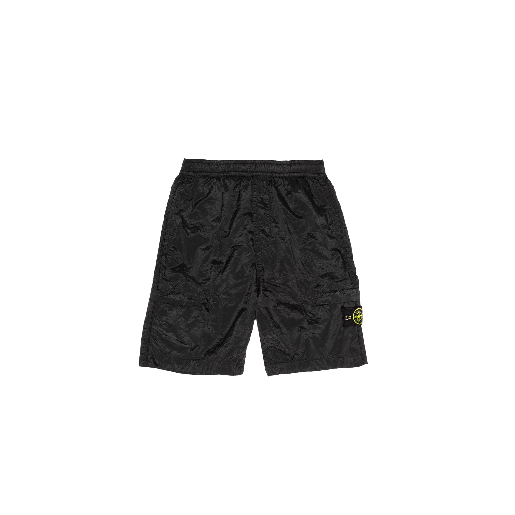 Mens Bermuda Shorts Black Stone island – Гарантія оригінальності – боковий вид