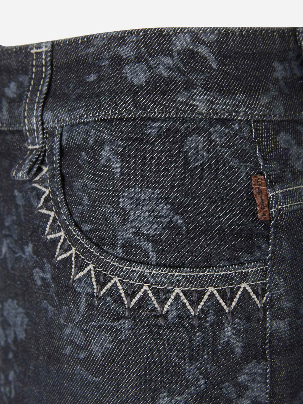 Floral Denim Shorts Chloe – Гарантія оригінальності – детальний вид