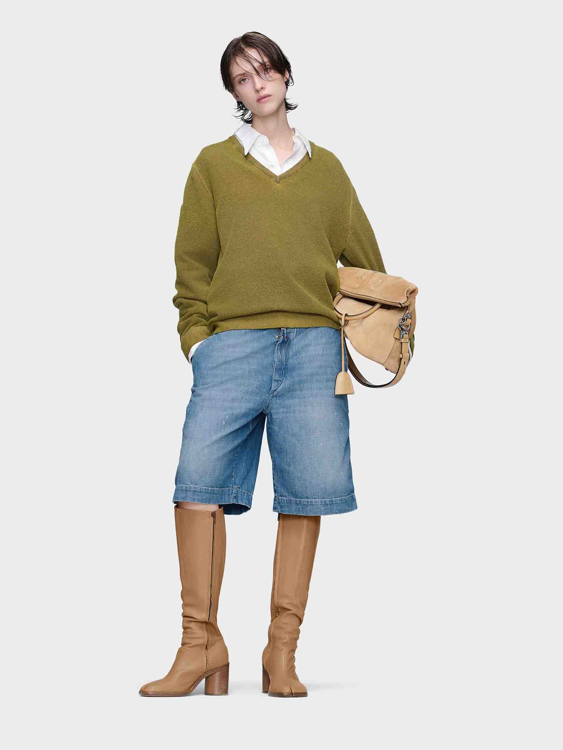 Cotton Denim Bermuda Shorts Maison margiela – Гарантія оригінальності – вид ззаду