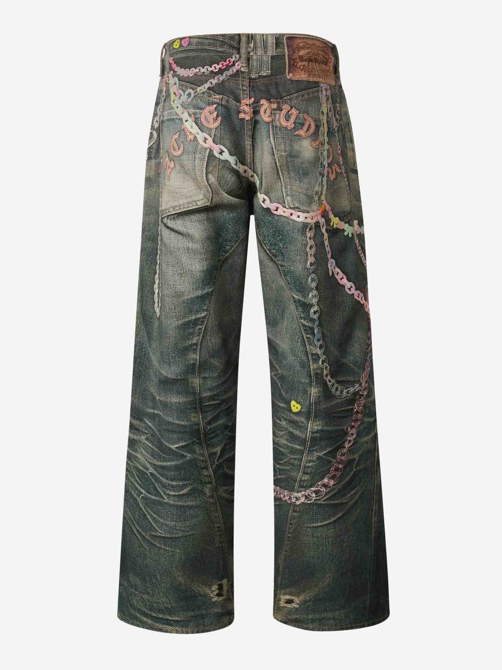 Printed Wide Leg Jeans Acne studios – Гарантія оригінальності – детальний вид