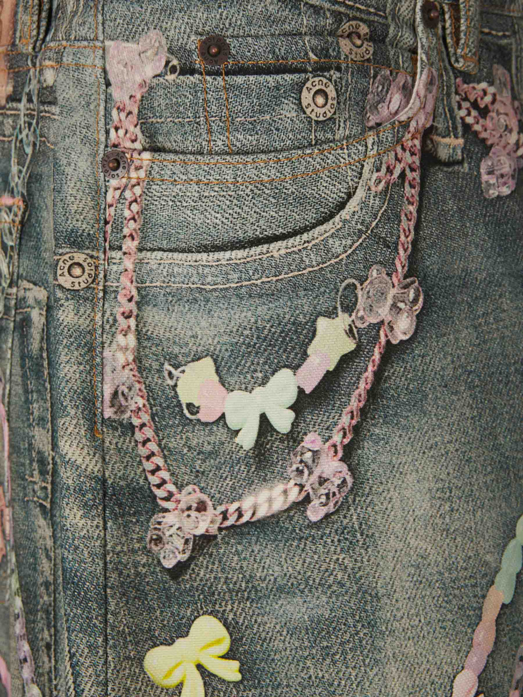 Printed Wide Leg Jeans Acne studios – Гарантія оригінальності – збільшений вид
