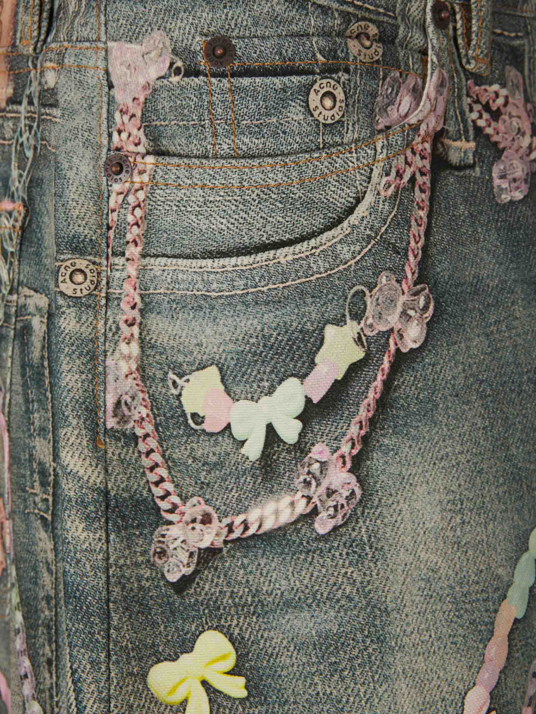 Printed Wide Leg Jeans Acne studios – Гарантія оригінальності – збільшений вид