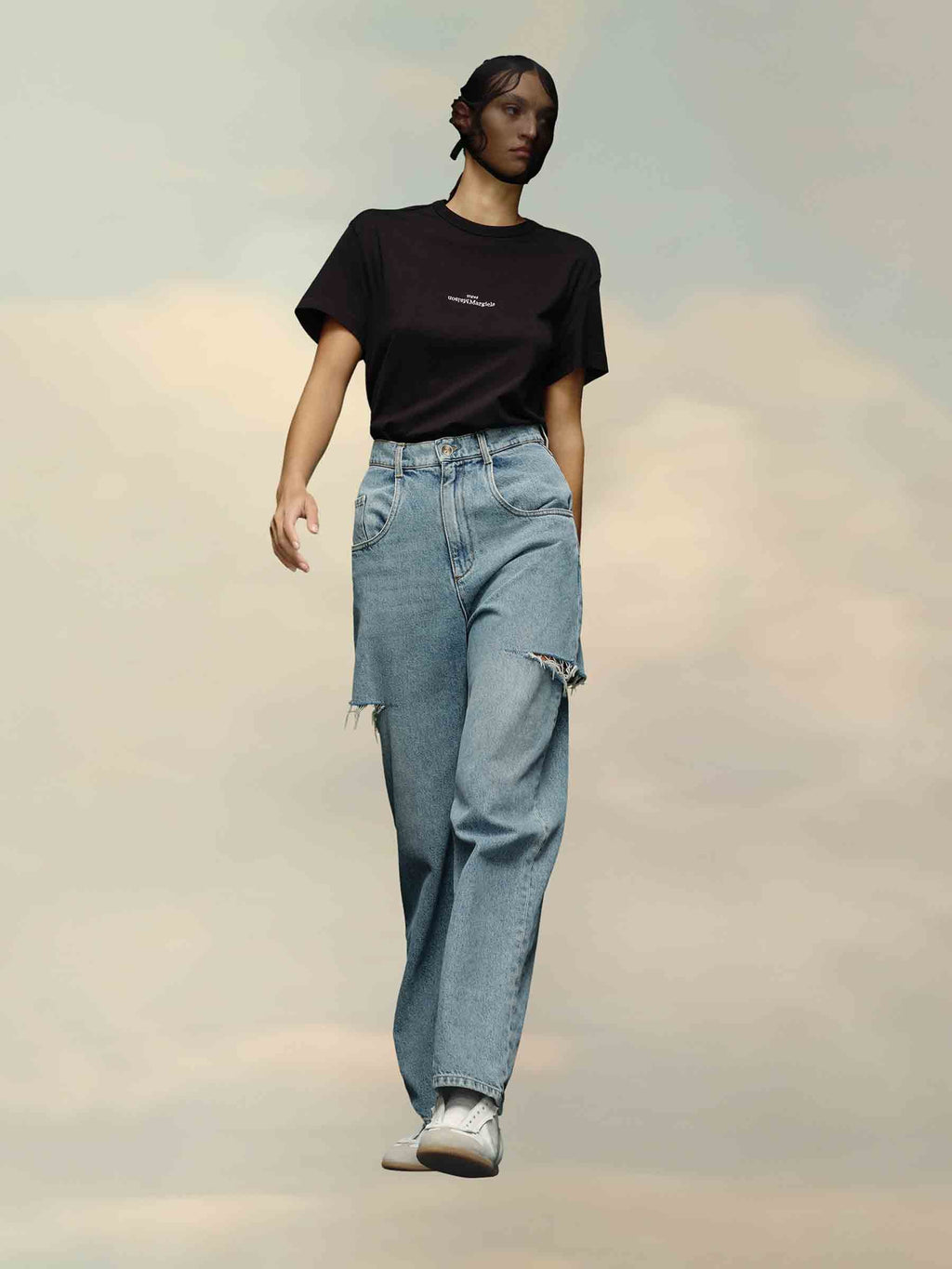 Оригінальна Wide Leg Jeans Maison margiela – вид ззаду