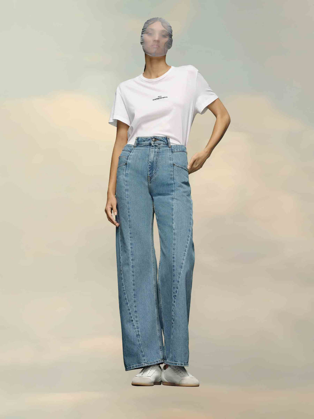 Оригінальна Wide Leg Jeans Maison margiela – вид ззаду