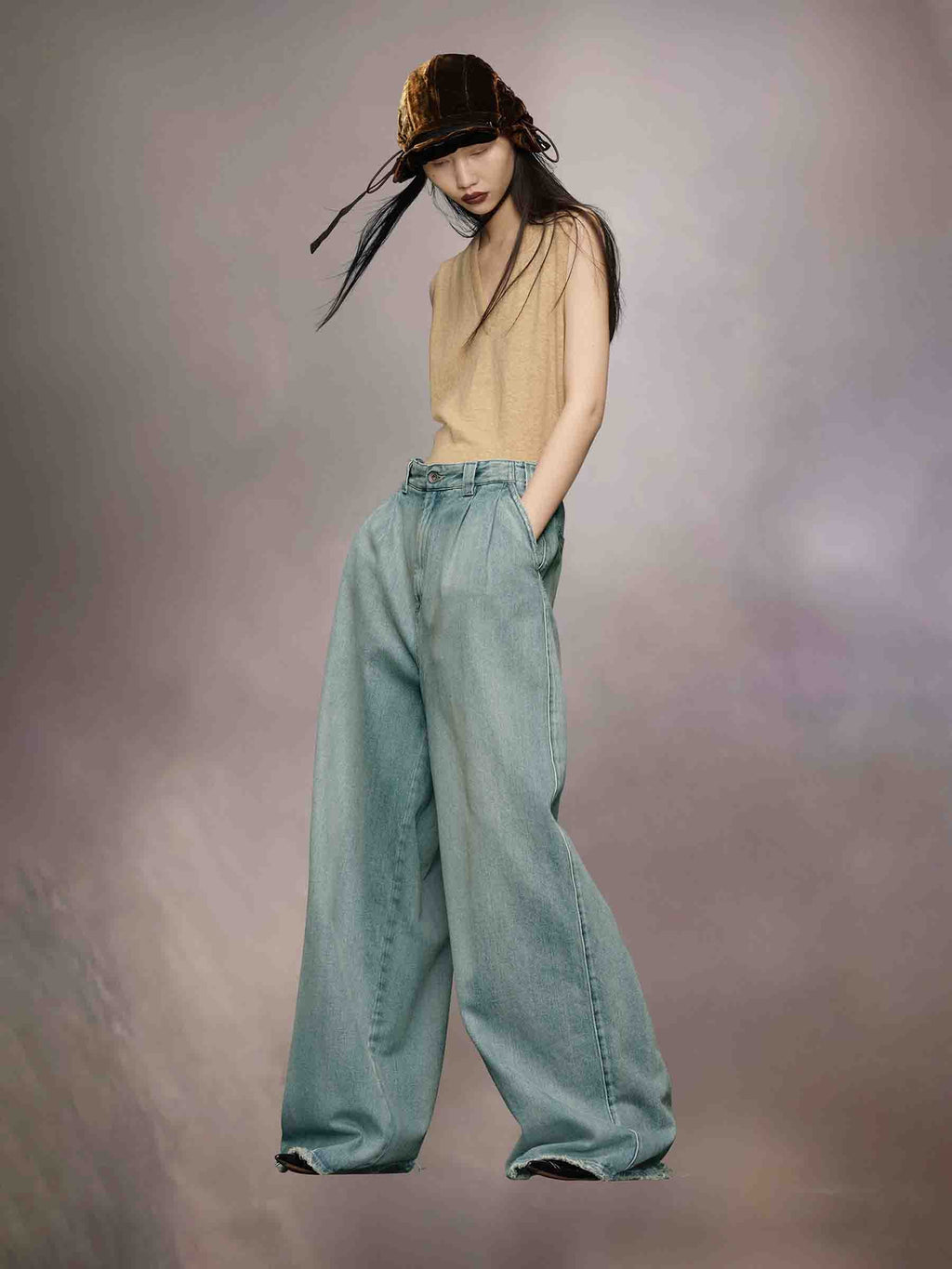 Оригінальна Wide Leg Jeans Maison margiela – вид ззаду