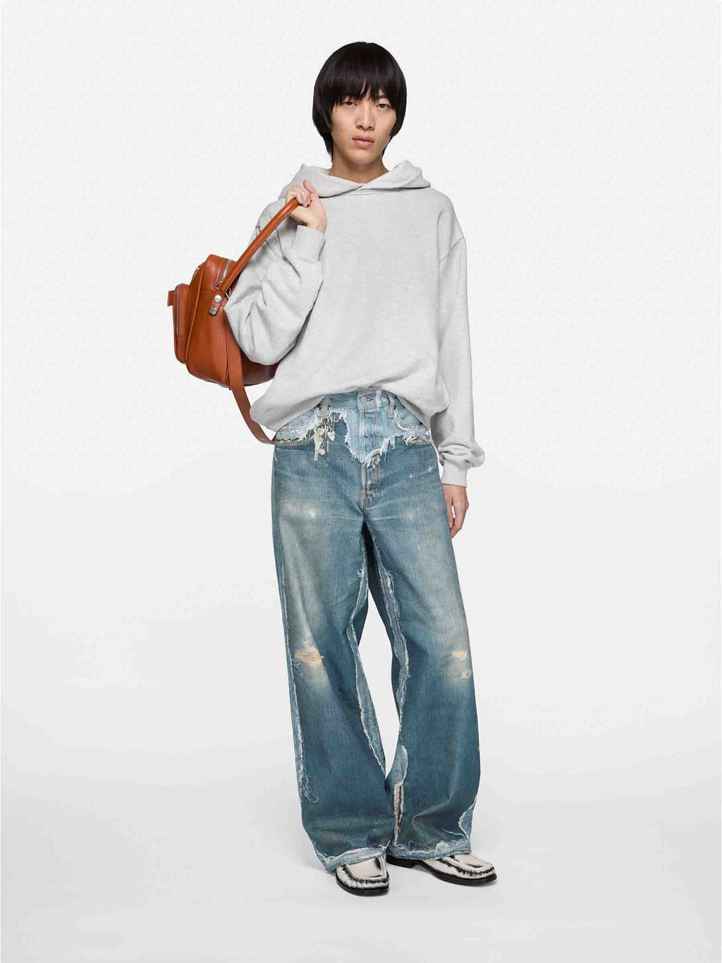 Оригінальна Contrast Patch Jeans Acne studios – вид ззаду
