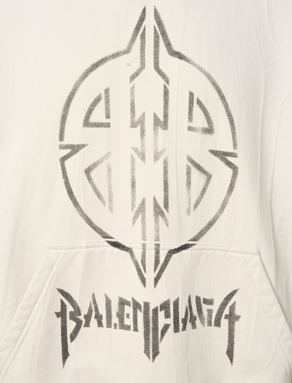 Metal Bb Stencil Hoodie Balenciaga – Гарантія оригінальності – вид ззаду