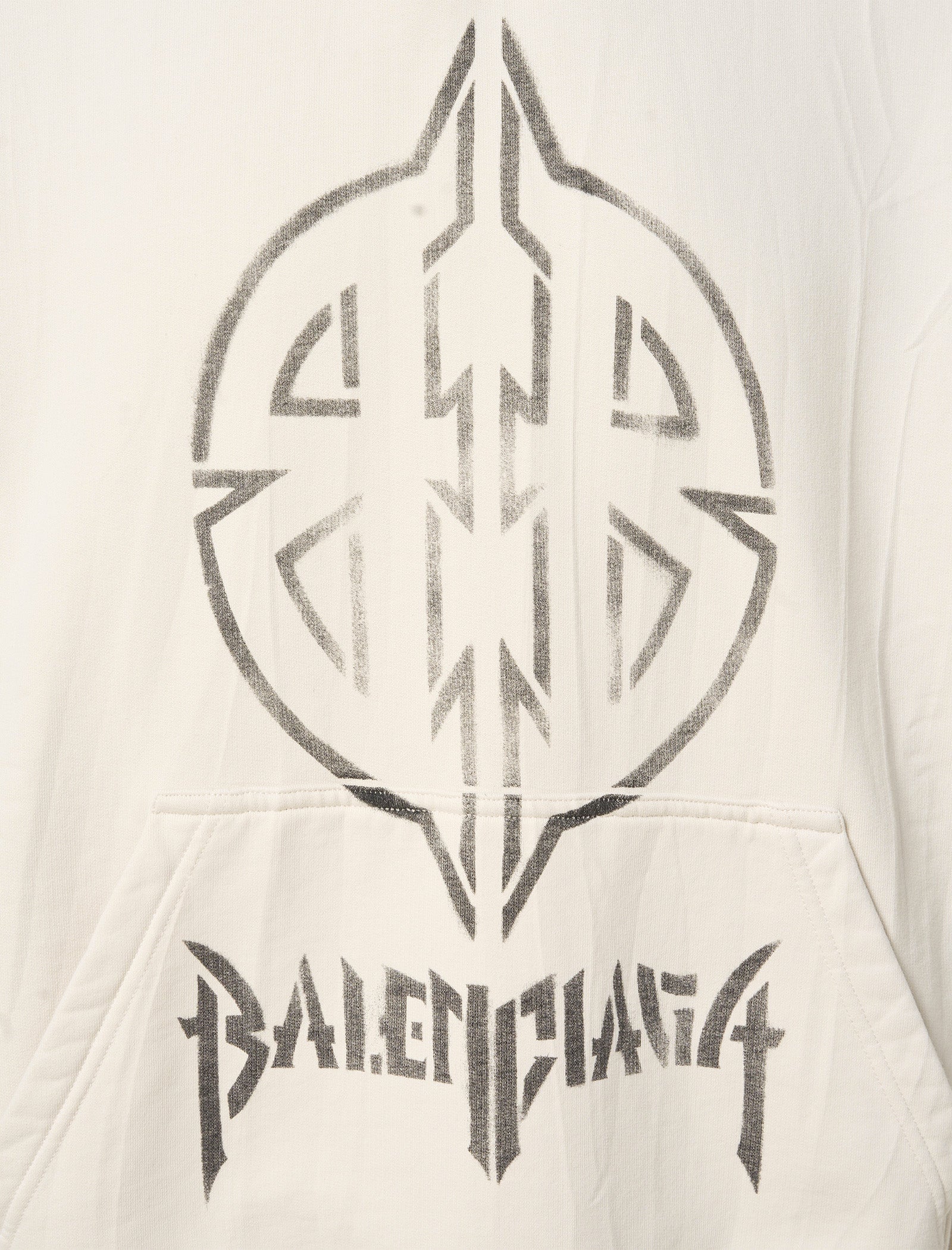 Metal Bb Stencil Hoodie Balenciaga – Гарантія оригінальності – вид ззаду