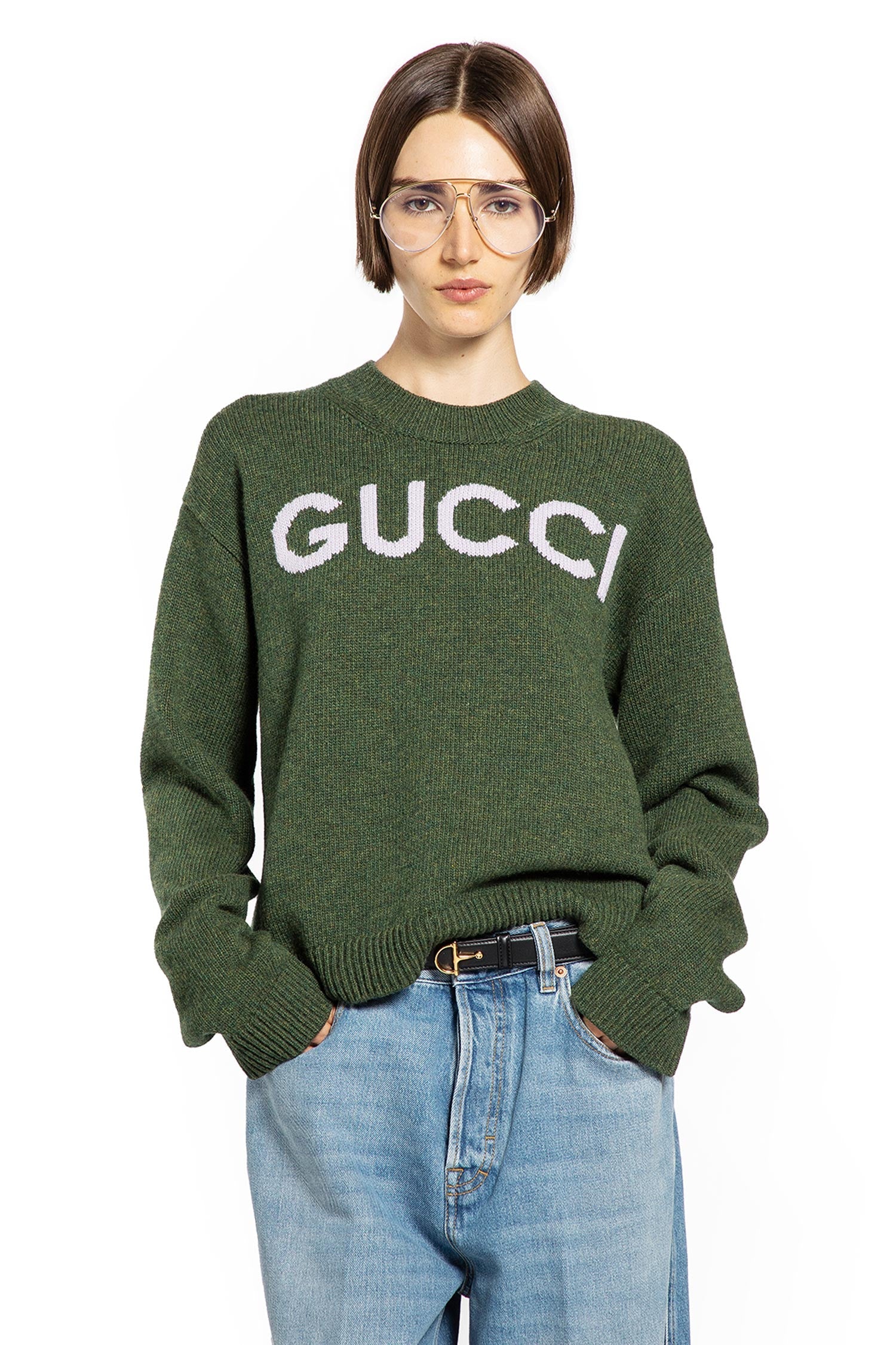 Оригінальна Intarsia Wool Sweater Gucci – боковий вид