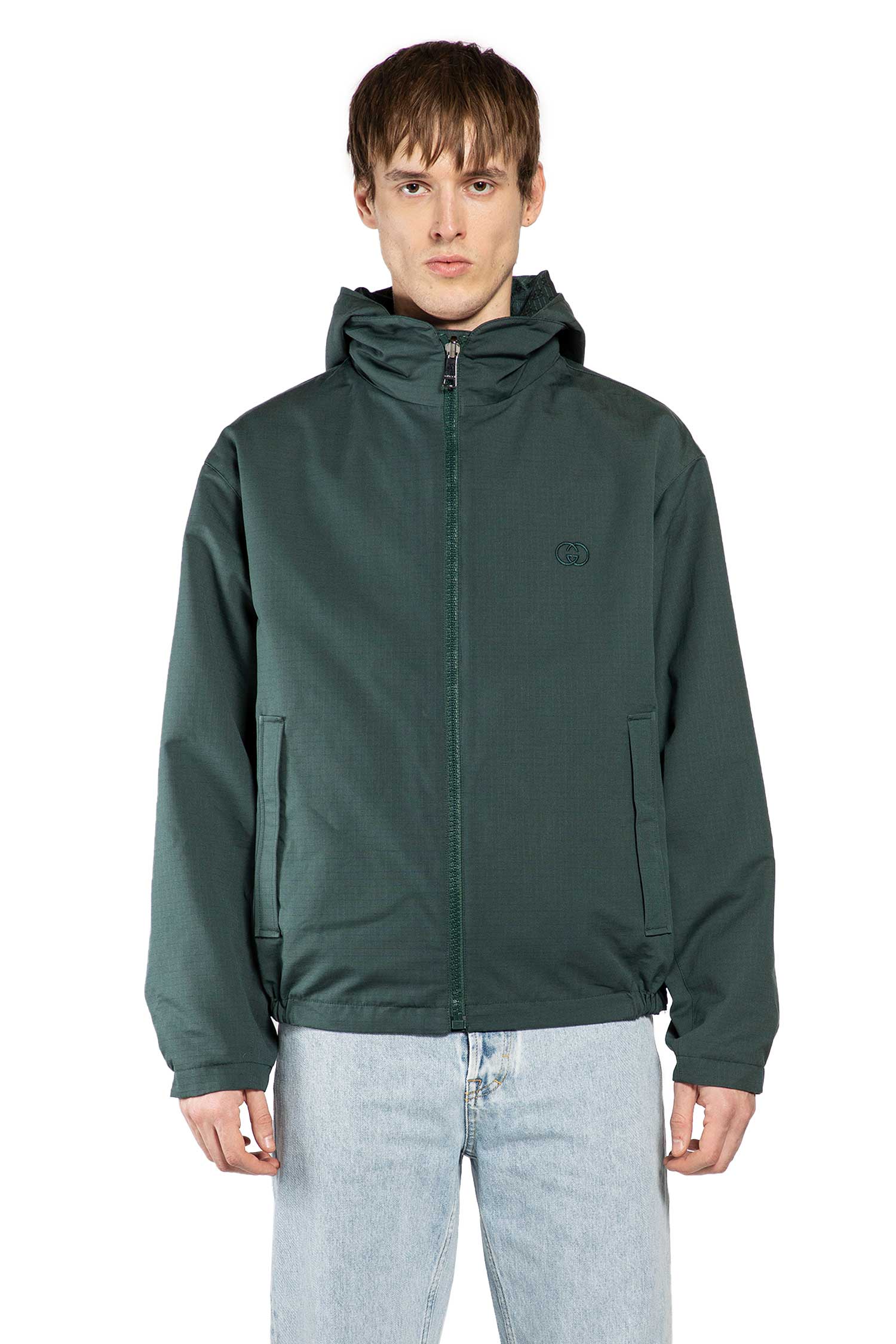 Reversible Cotton Ripstop Windbreaker Gucci – Гарантія оригінальності – вид ззаду