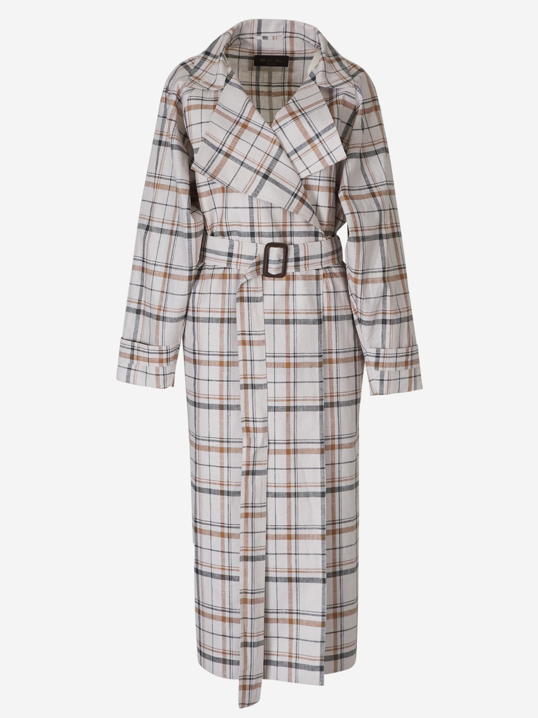 Оригінальна Trench Coat Belt Checks Loro piana – боковий вид