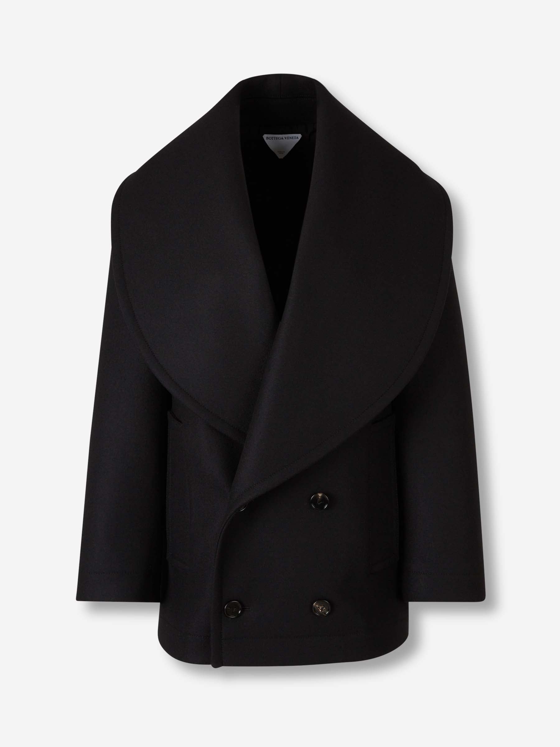 Short Wool Coat Bottega veneta оригінал – Купити в Україні – боковий вид