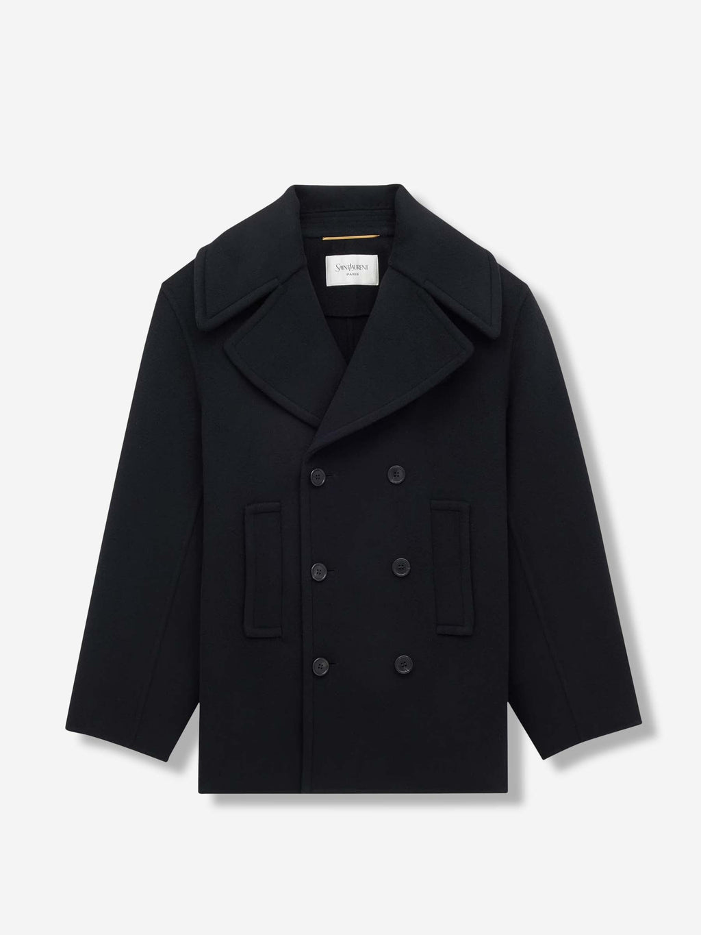 Short Double-Breasted Coat Saint laurent – Гарантія оригінальності – боковий вид
