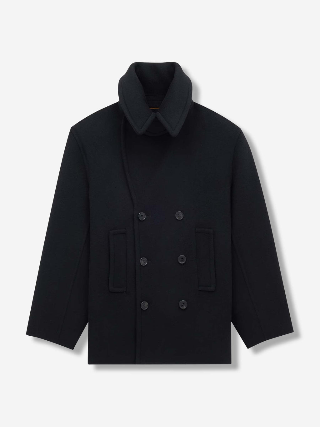 Short Double-Breasted Coat Saint laurent – Гарантія оригінальності – вид ззаду