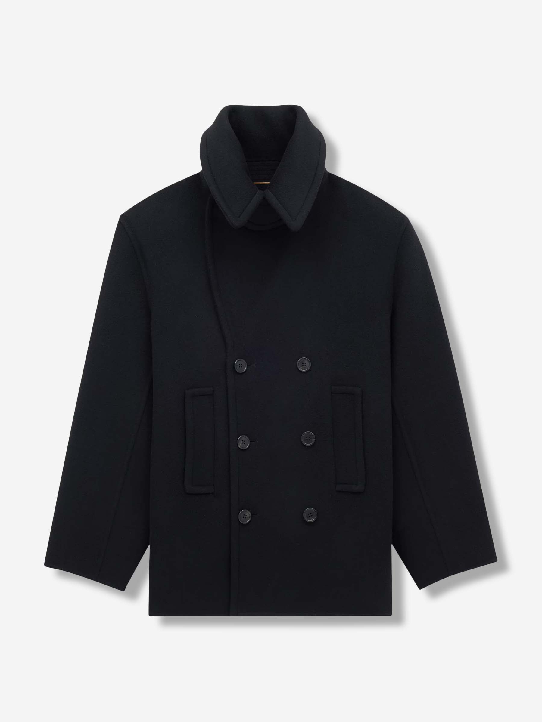 Short Double-Breasted Coat Saint laurent – Гарантія оригінальності – вид ззаду