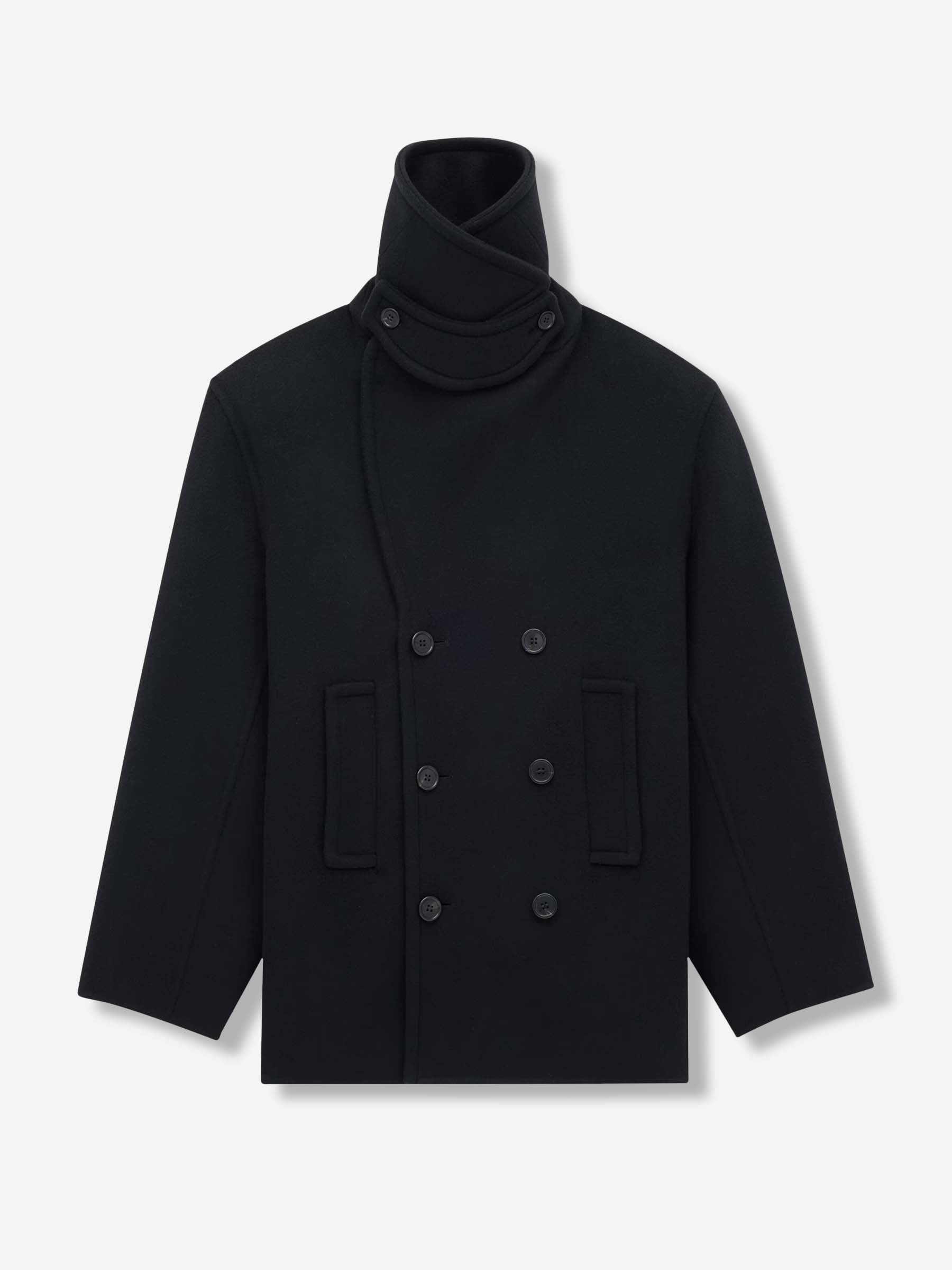 Short Double-Breasted Coat Saint laurent – Гарантія оригінальності – детальний вид