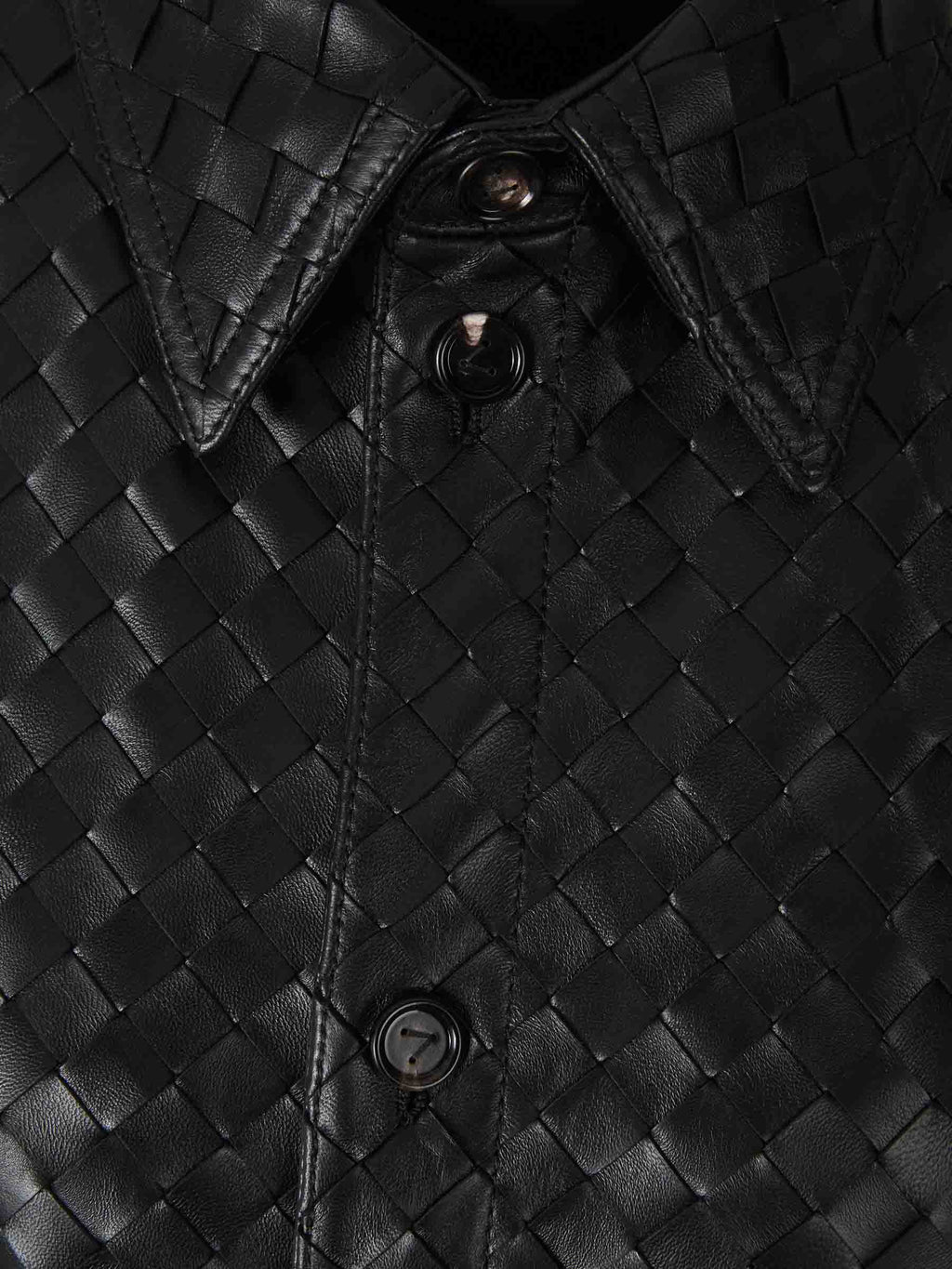 Intrecciato Leather Overshirt Bottega veneta оригінал – Купити в Україні – збільшений вид