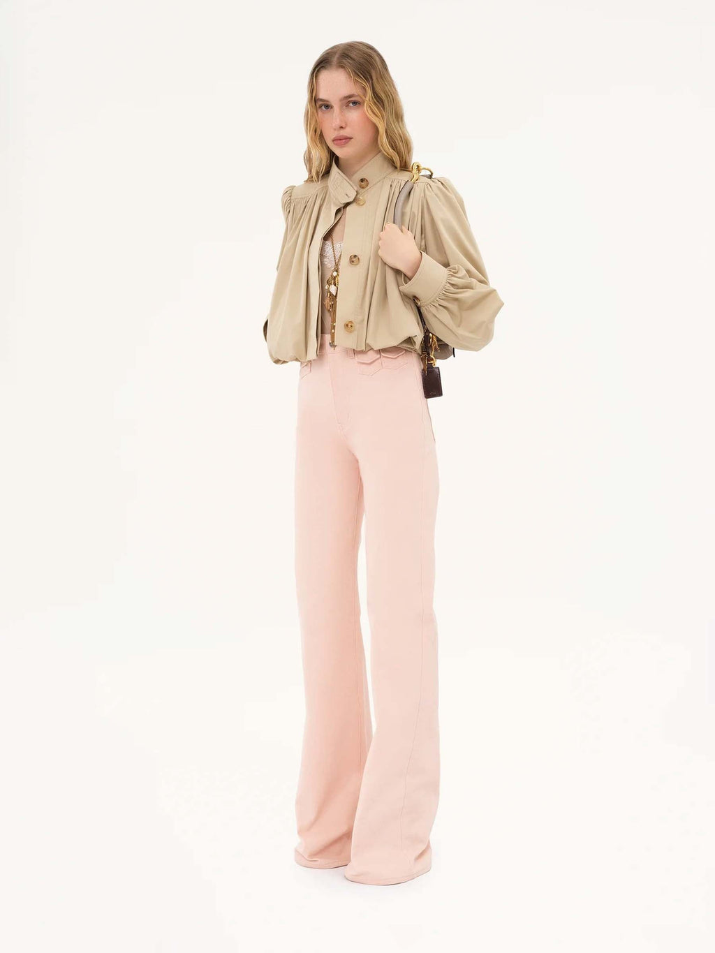 Оригінальна Gathered Gabardine Jacket Chloe – вид ззаду