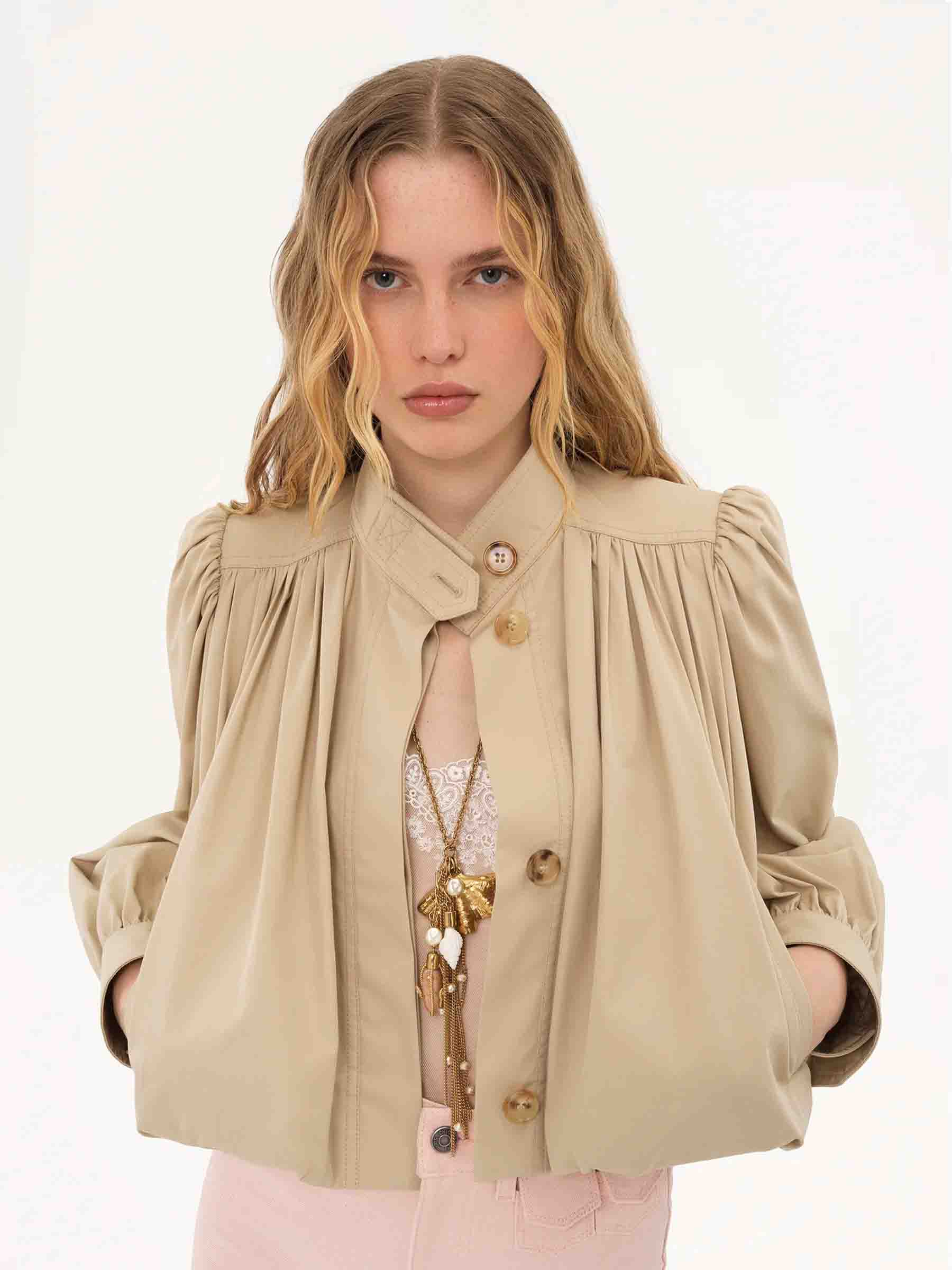 Оригінальна Gathered Gabardine Jacket Chloe – збільшений вид