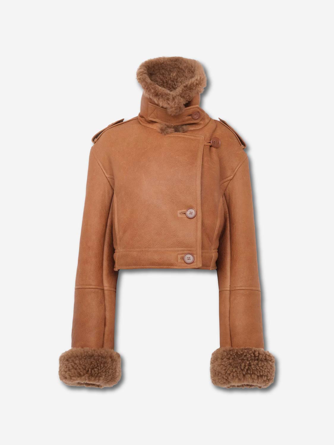 Short Leather Jacket Chloe – Гарантія оригінальності – боковий вид
