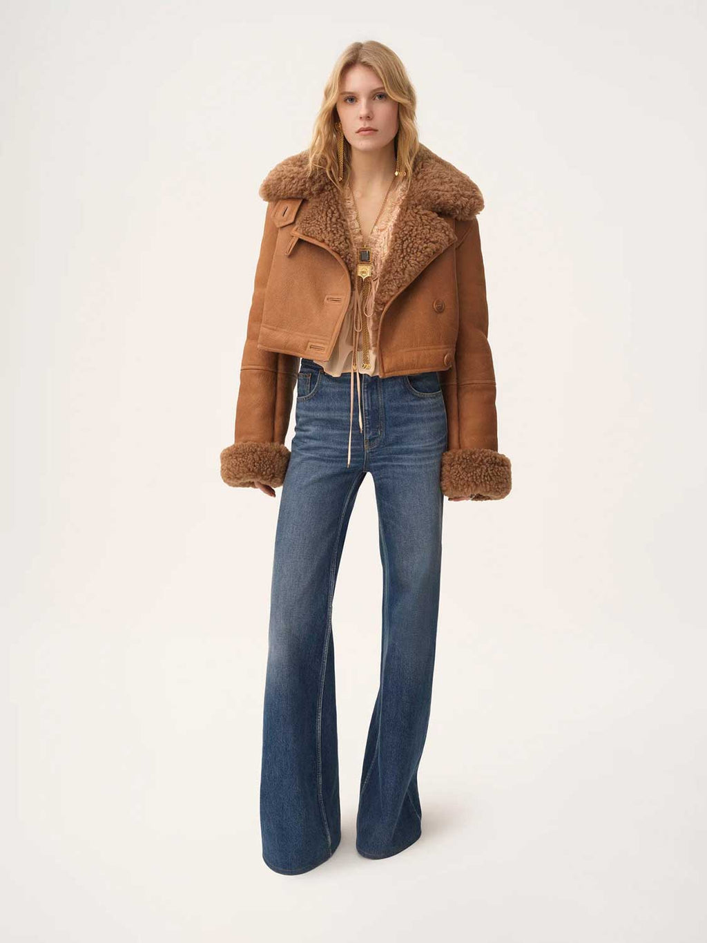 Short Leather Jacket Chloe – Гарантія оригінальності – вид ззаду