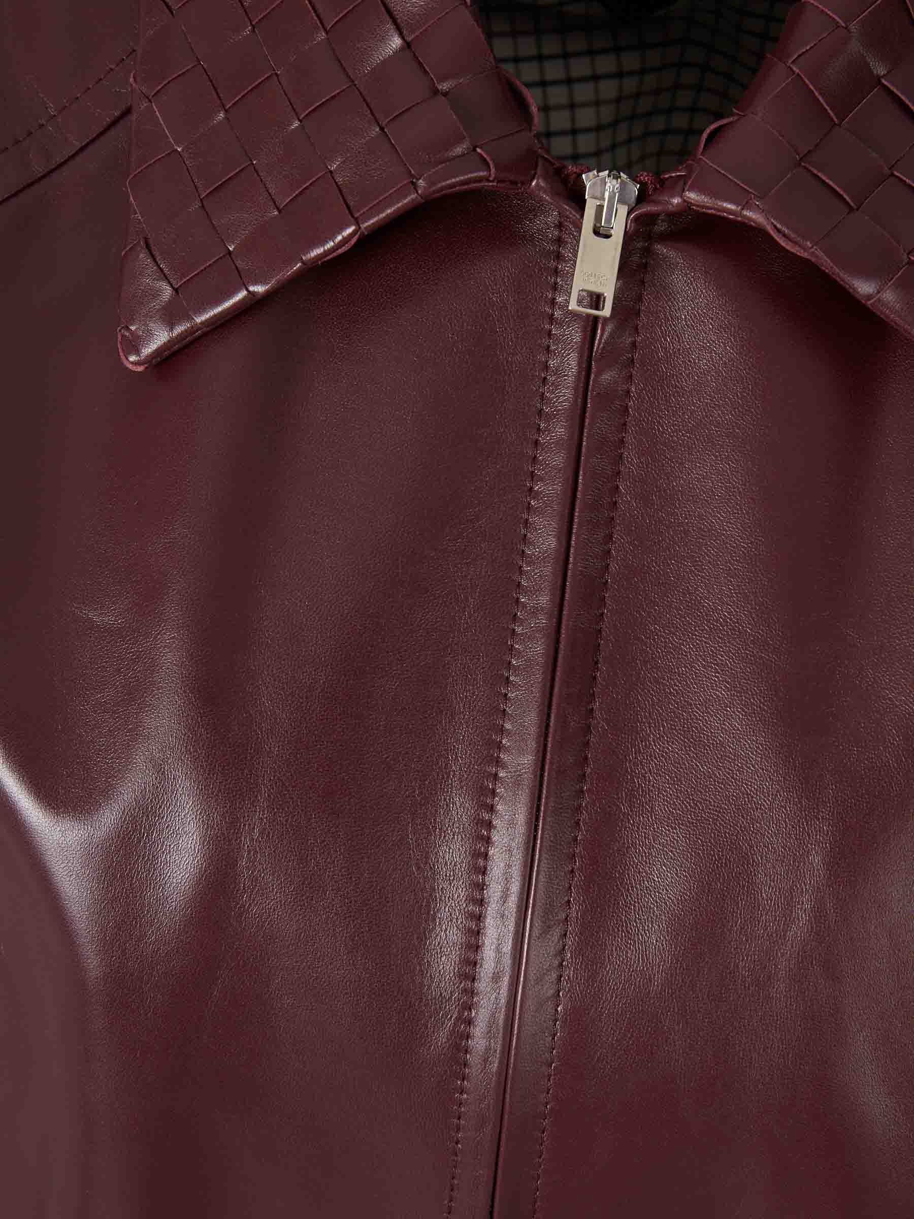 Оригінальна Leather Bomber Jacket Bottega veneta – детальний вид