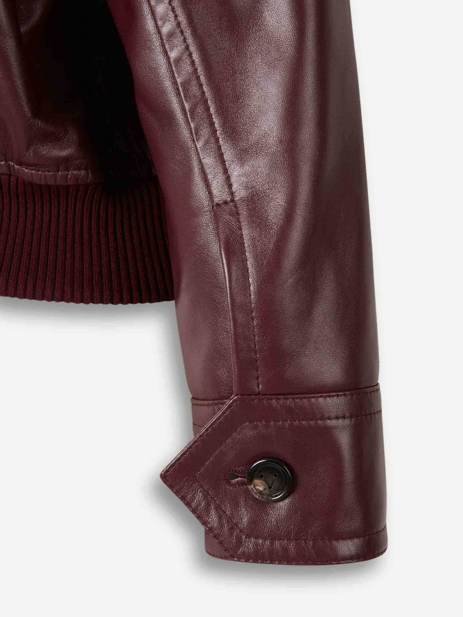 Оригінальна Leather Bomber Jacket Bottega veneta – збільшений вид