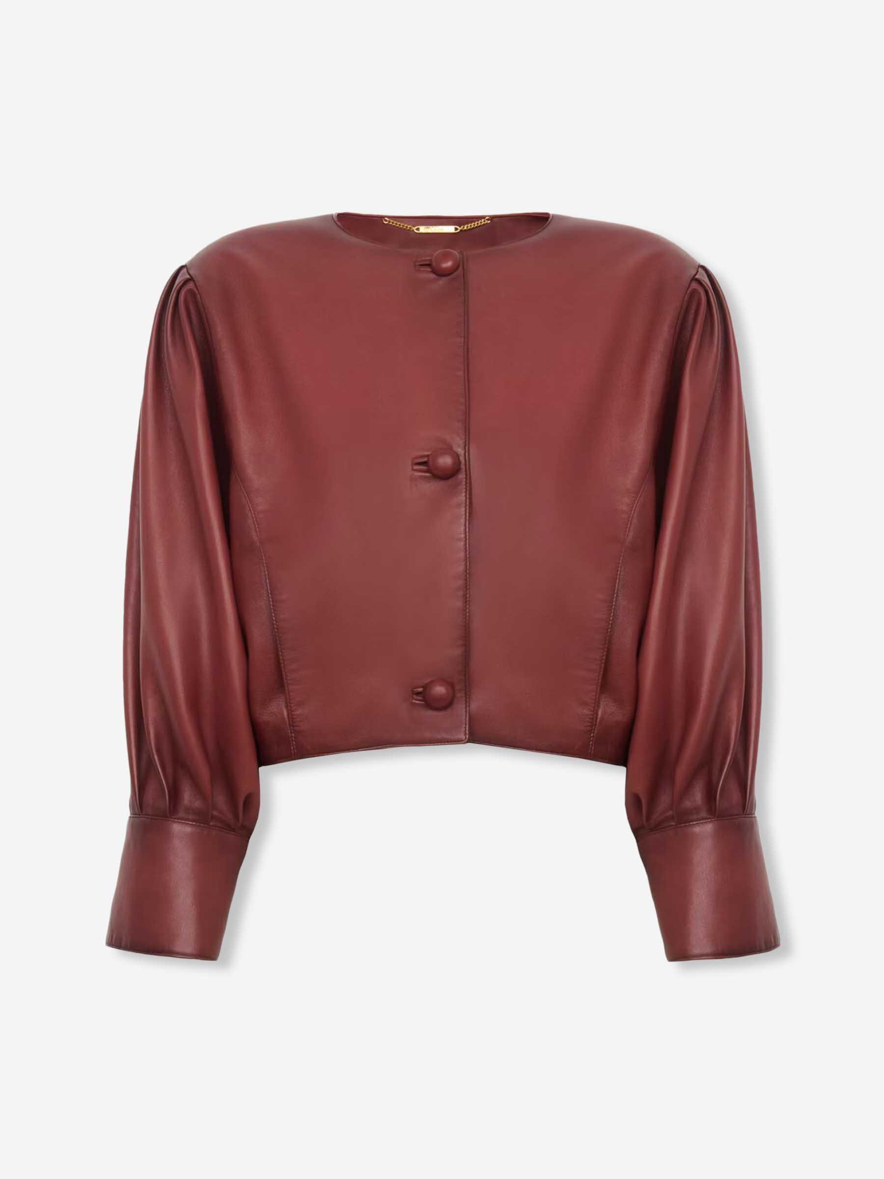 Оригінальна Cropped Leather Jacket Chloe – боковий вид