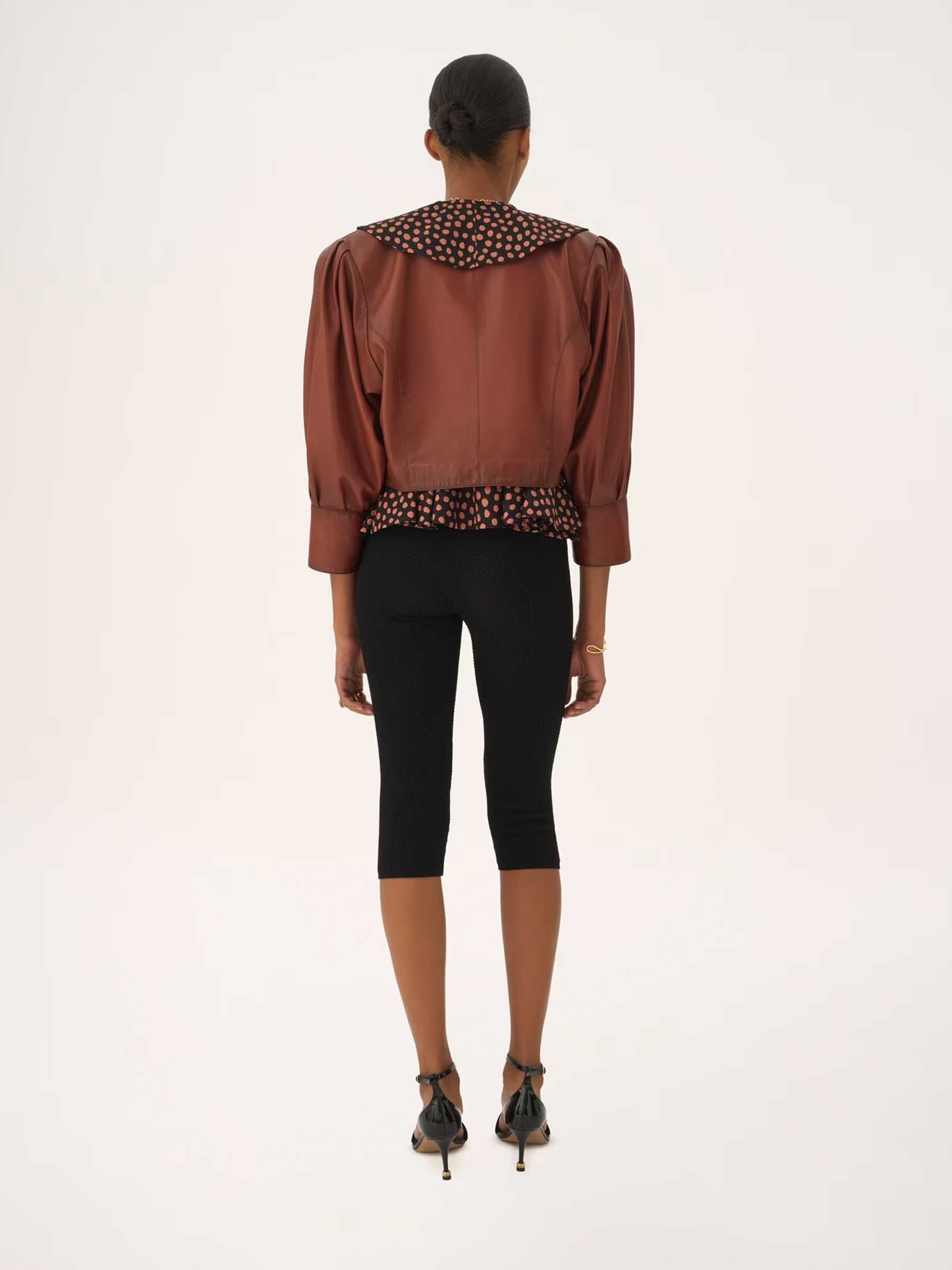 Оригінальна Cropped Leather Jacket Chloe – детальний вид