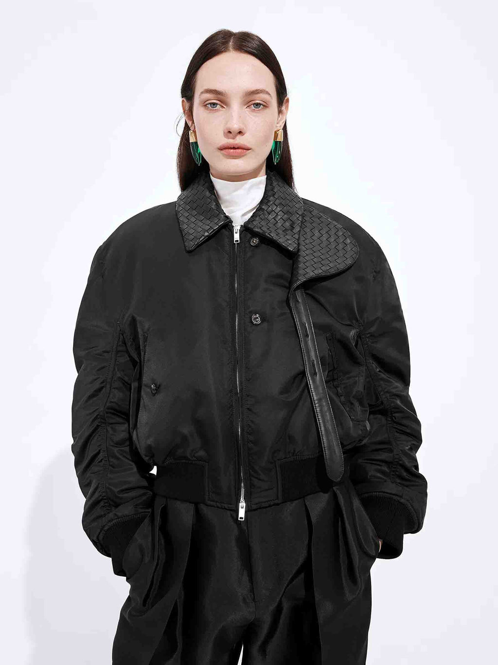 Padded Bomber Jacket Bottega veneta – Гарантія оригінальності – вид ззаду