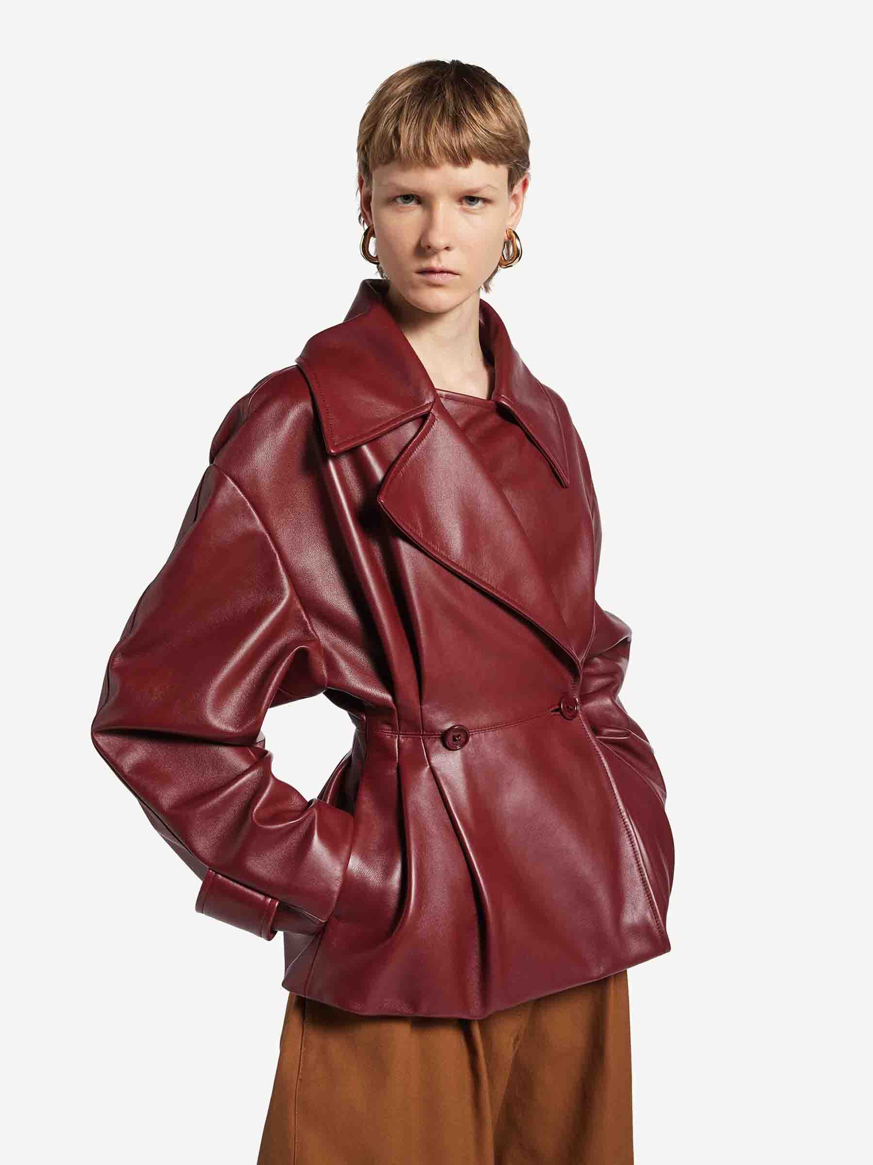 Short Leather Trench Coat Balenciaga – Гарантія оригінальності – збільшений вид