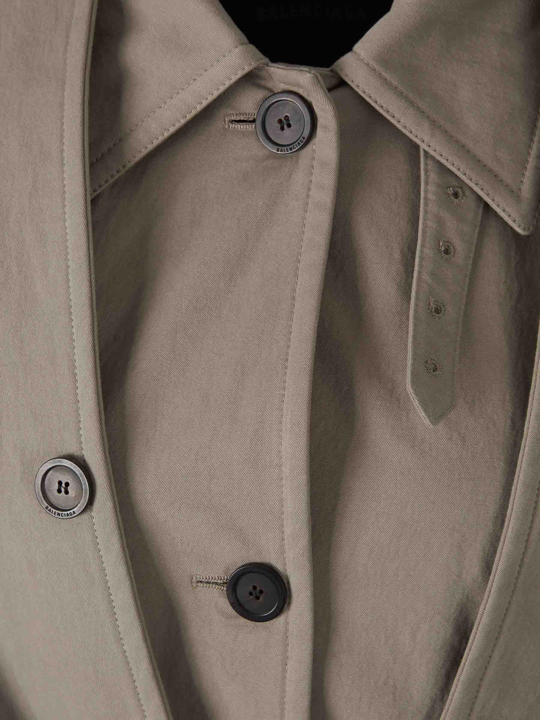 Hooded Cotton Trench Coat Balenciaga оригінал – Купити в Україні – детальний вид