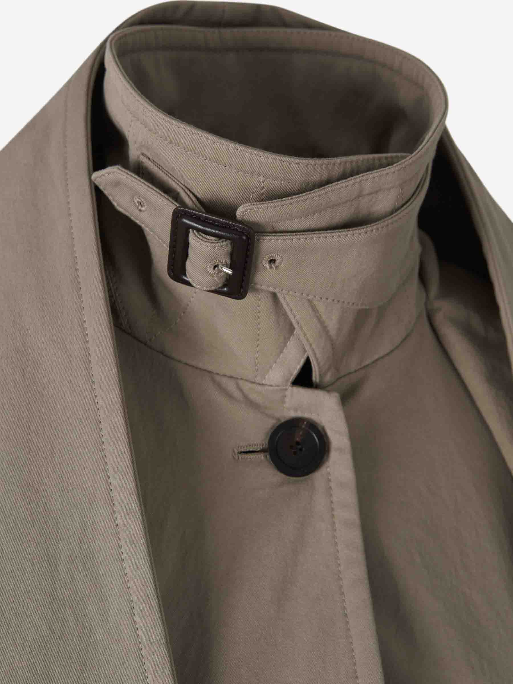 Hooded Cotton Trench Coat Balenciaga оригінал – Купити в Україні – збільшений вид
