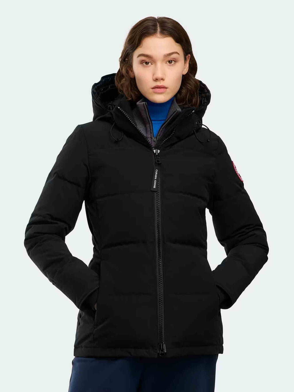 Оригінальна Short Hooded Down Jacket Canada goose – вид ззаду