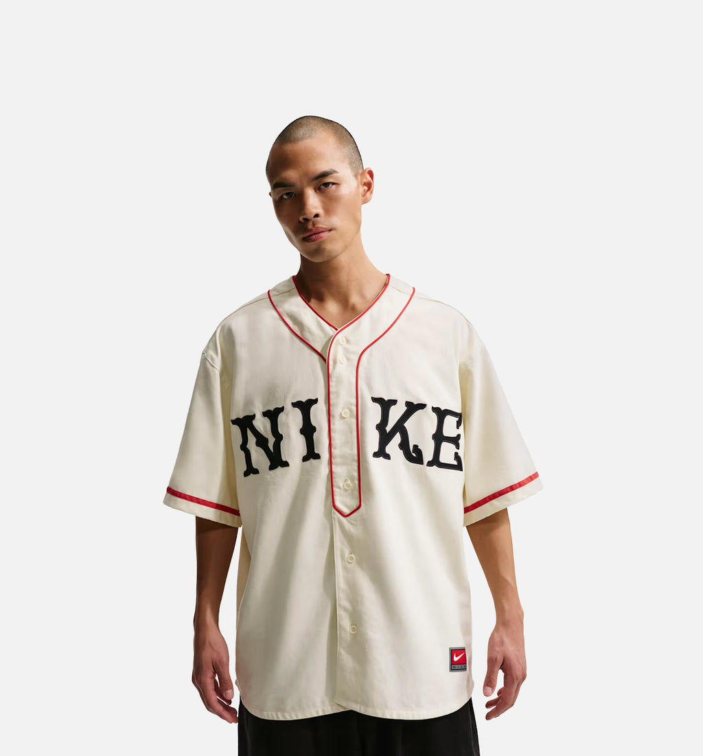 Life Vintage Sport Mens Short Sleeve Shirt Coconut Milk Nike оригінал – Купити в Україні – боковий вид