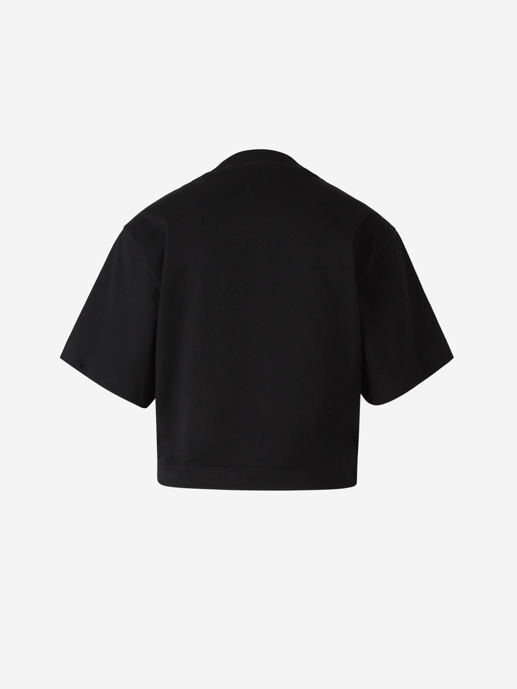 Cropped Cotton T-Shirt Off-white оригінал – Купити в Україні – вид ззаду
