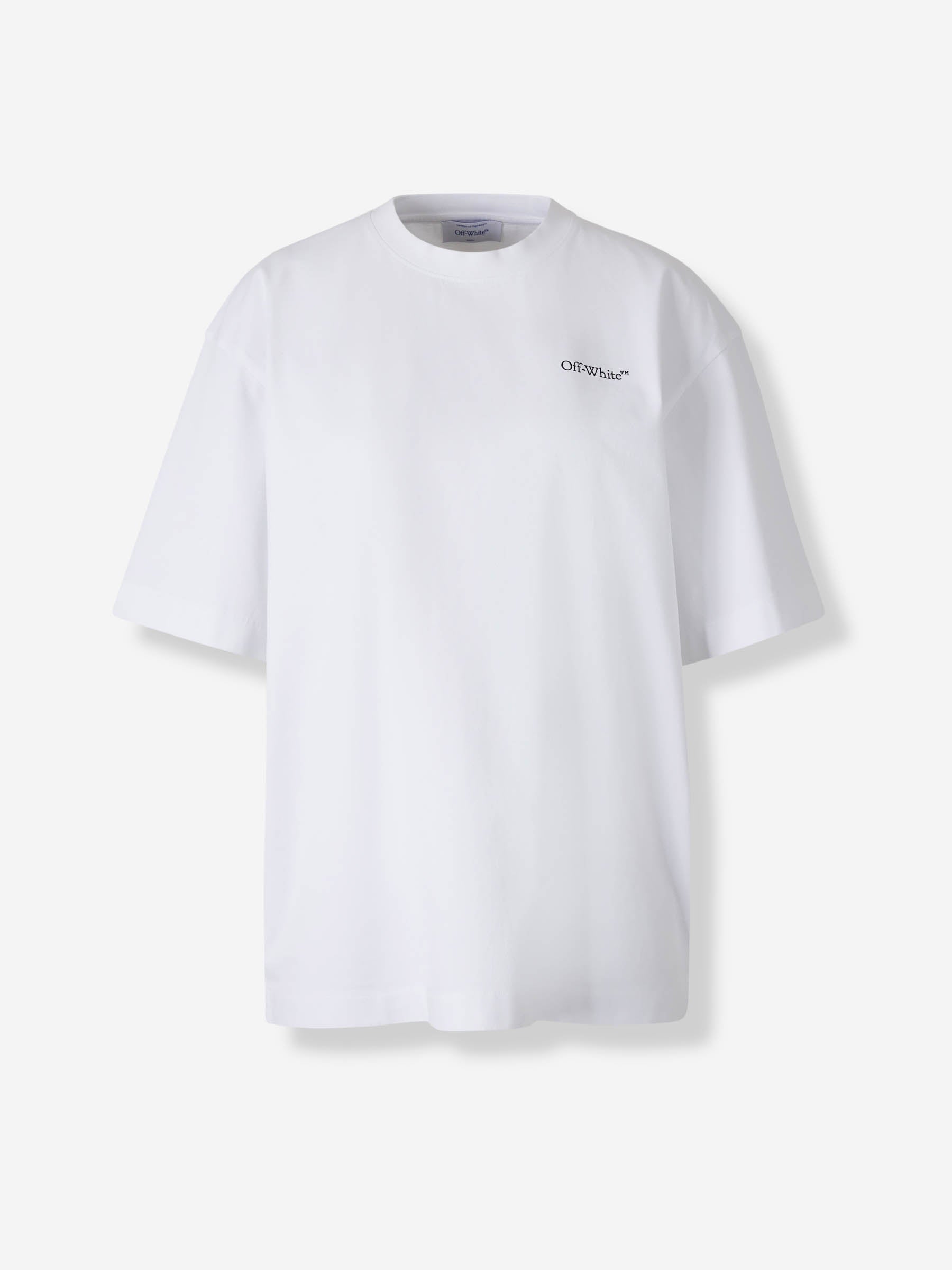 Round Neck T-Shirt Off-white – Гарантія оригінальності – боковий вид