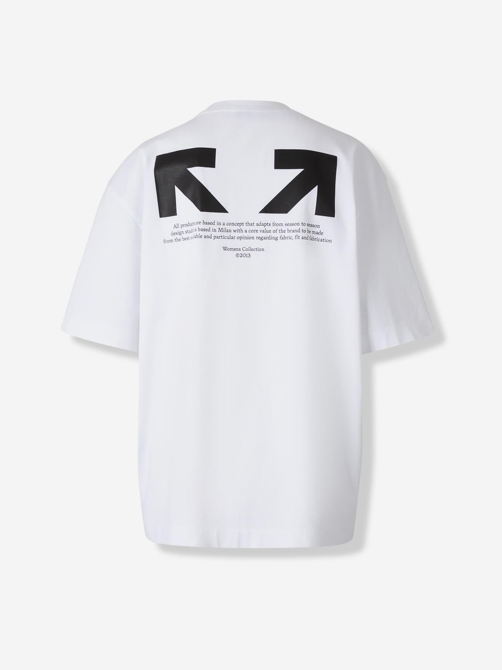 Round Neck T-Shirt Off-white – Гарантія оригінальності – вид ззаду