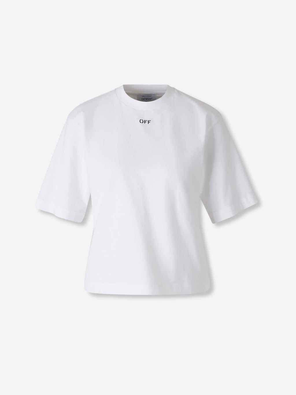 Round Neck T-Shirt Off-white – Гарантія оригінальності – боковий вид