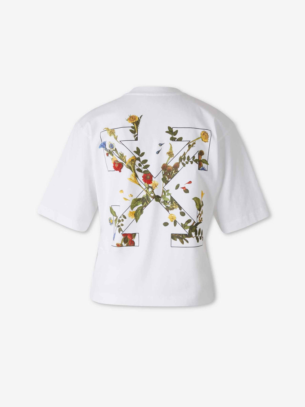 Round Neck T-Shirt Off-white – Гарантія оригінальності – вид ззаду