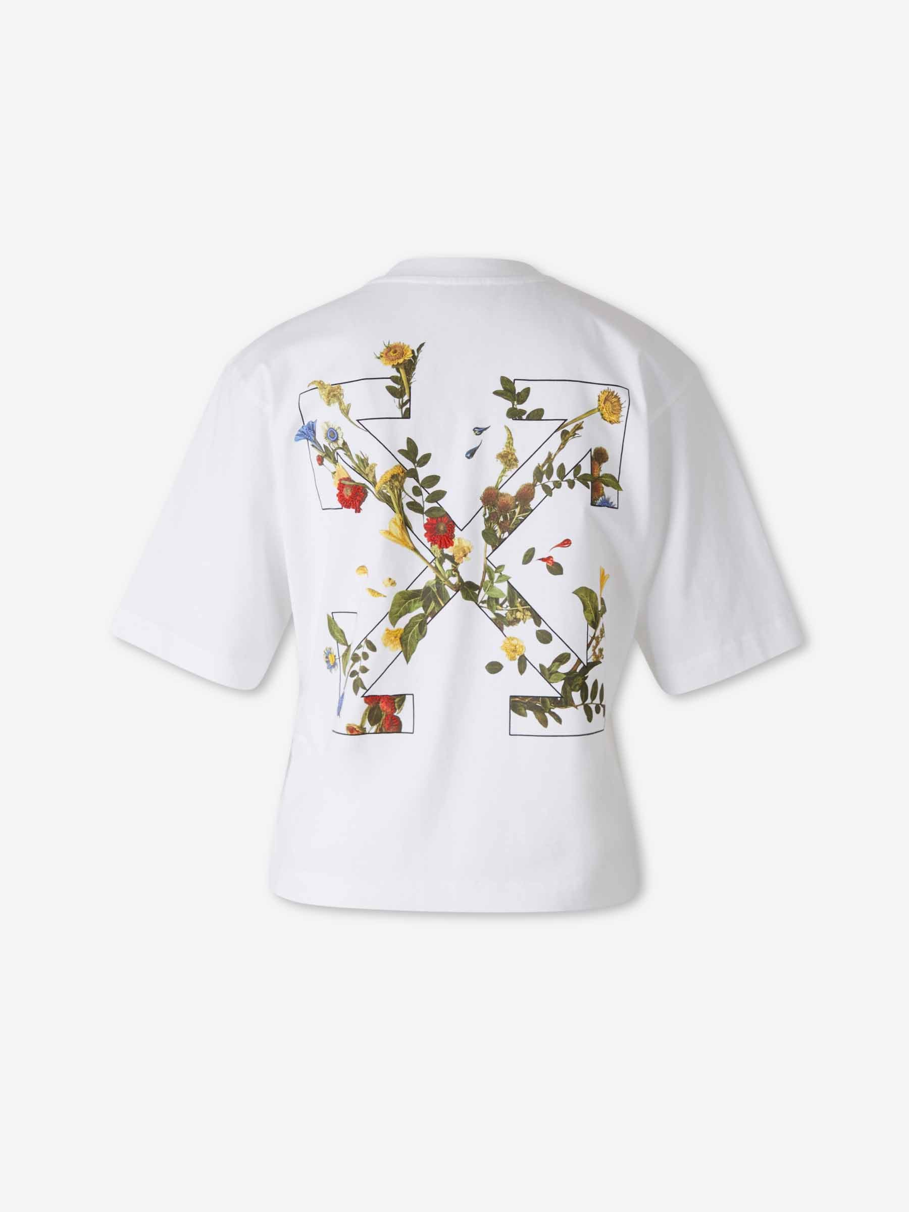 Round Neck T-Shirt Off-white – Гарантія оригінальності – вид ззаду