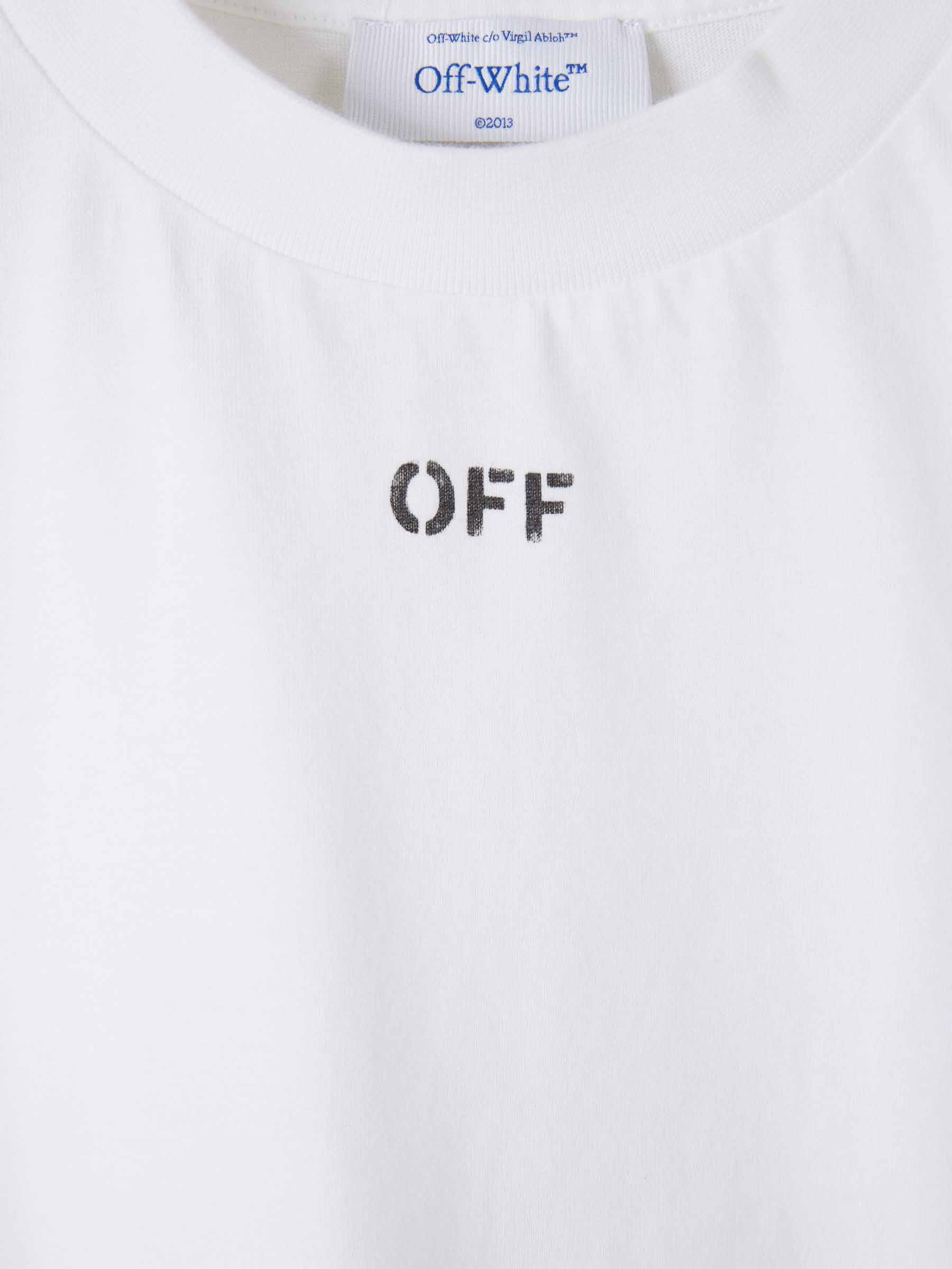 Round Neck T-Shirt Off-white – Гарантія оригінальності – детальний вид