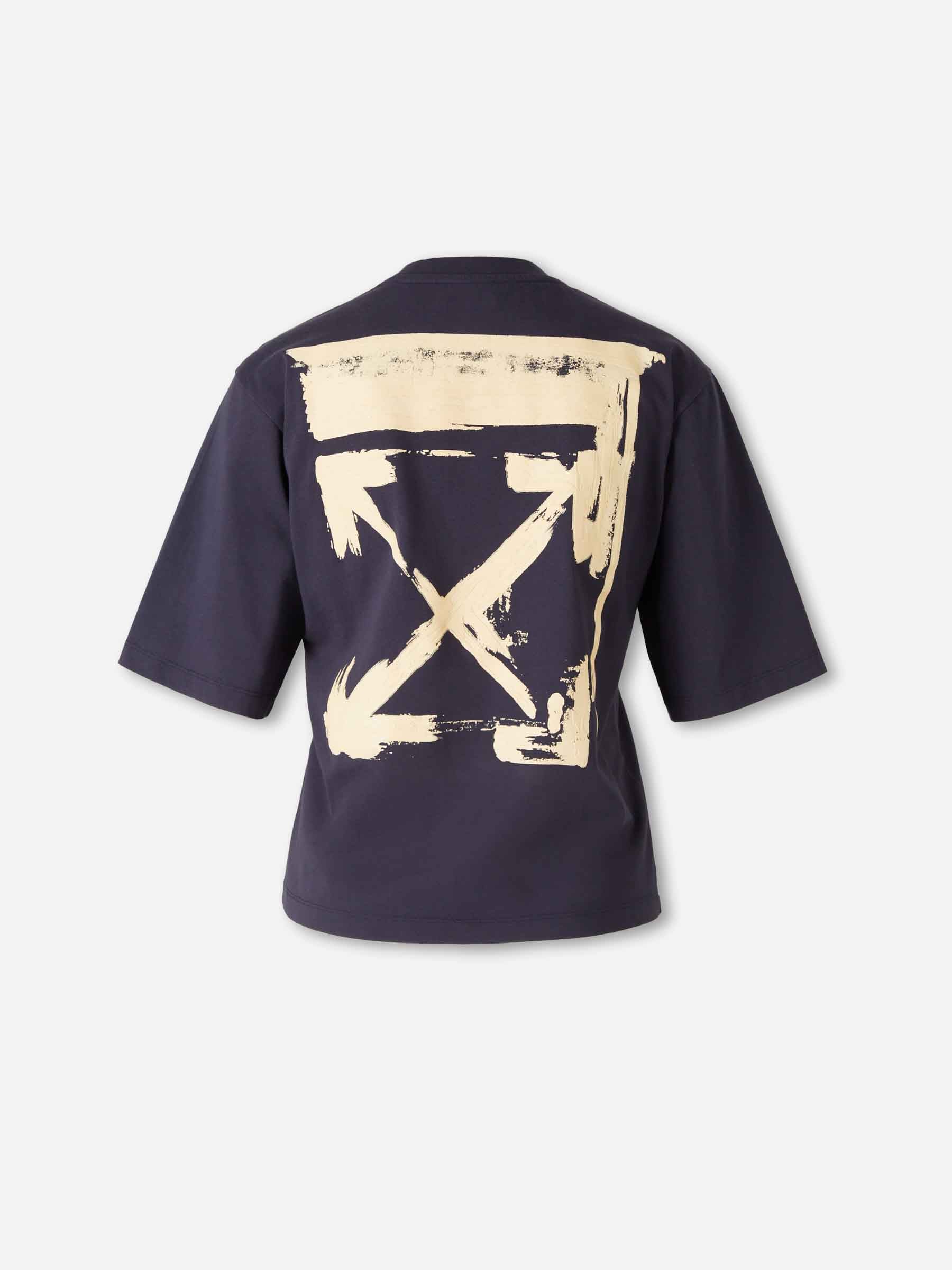 Round Neck T-Shirt Off-white – Гарантія оригінальності – вид ззаду