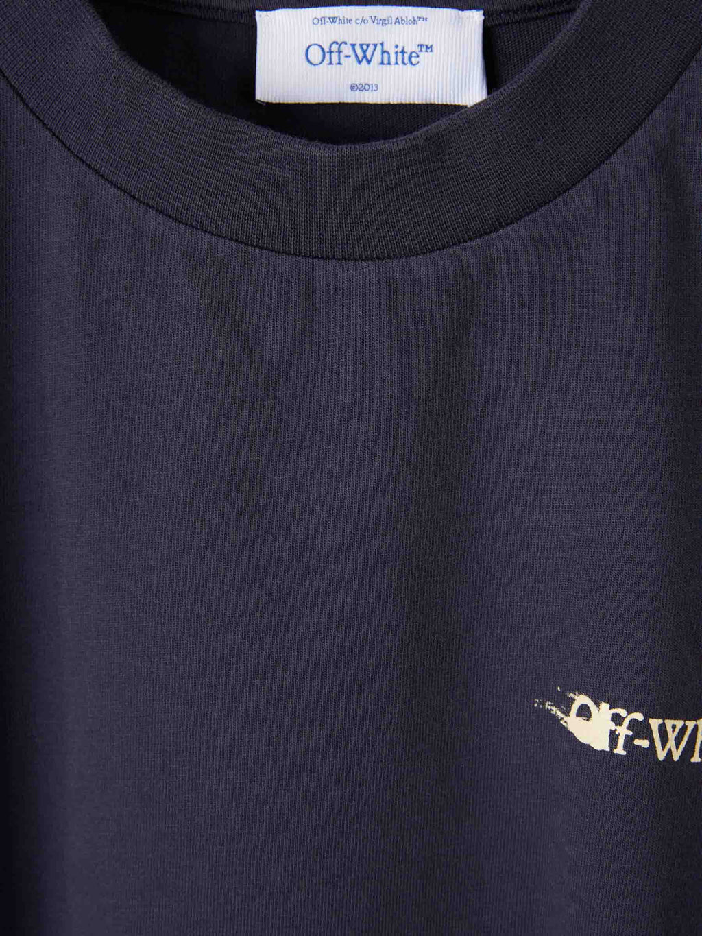 Round Neck T-Shirt Off-white – Гарантія оригінальності – детальний вид